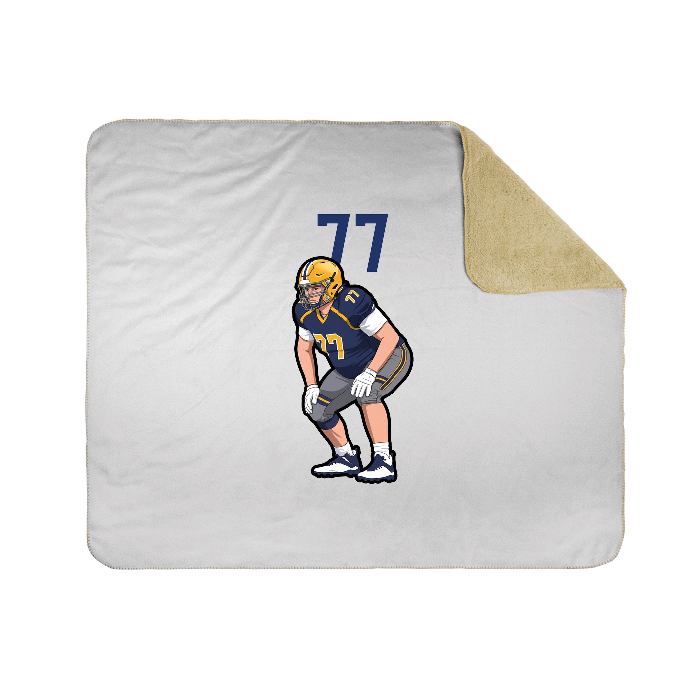 Throw Blanket — Number Top in White