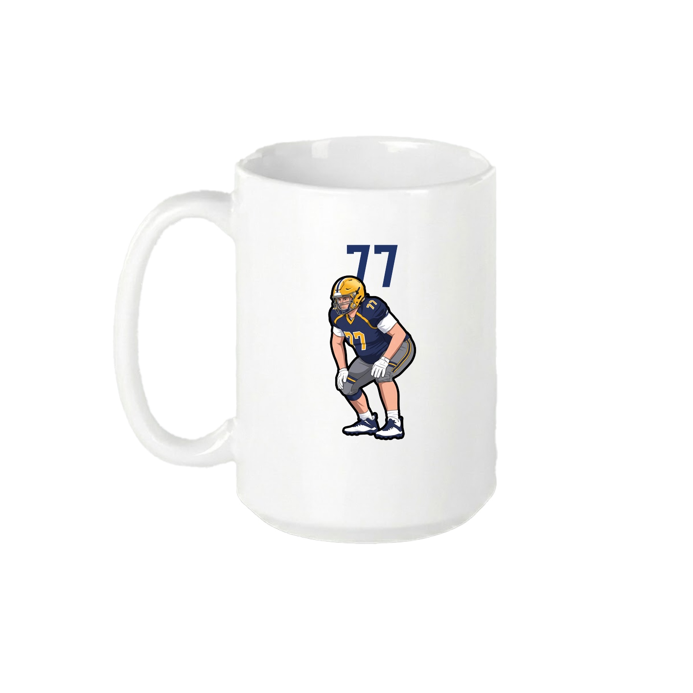 15oz Coffee Mug — Number Top in White