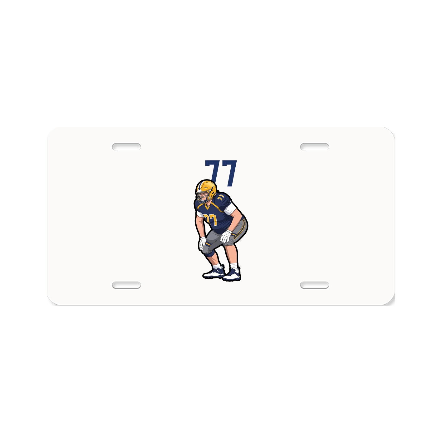 License Plate — Number Top in Classic