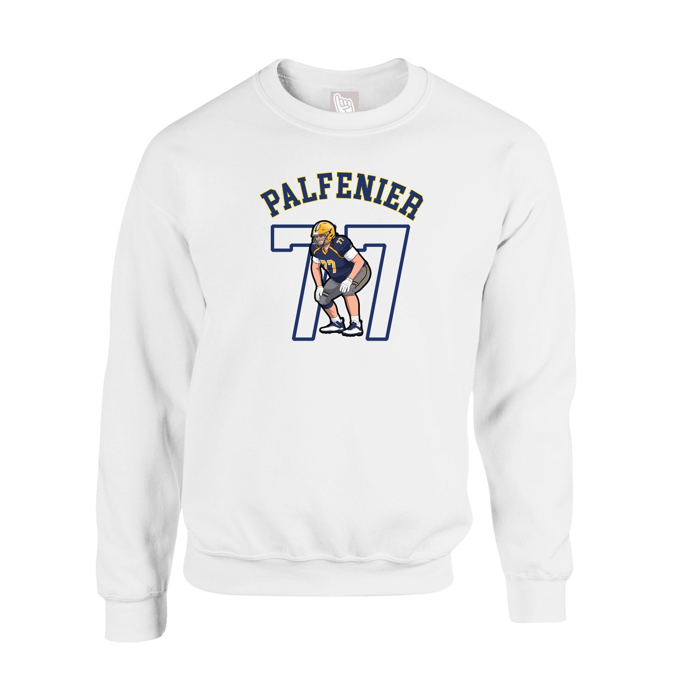 Fleece Crew — Shirsey Arch in White