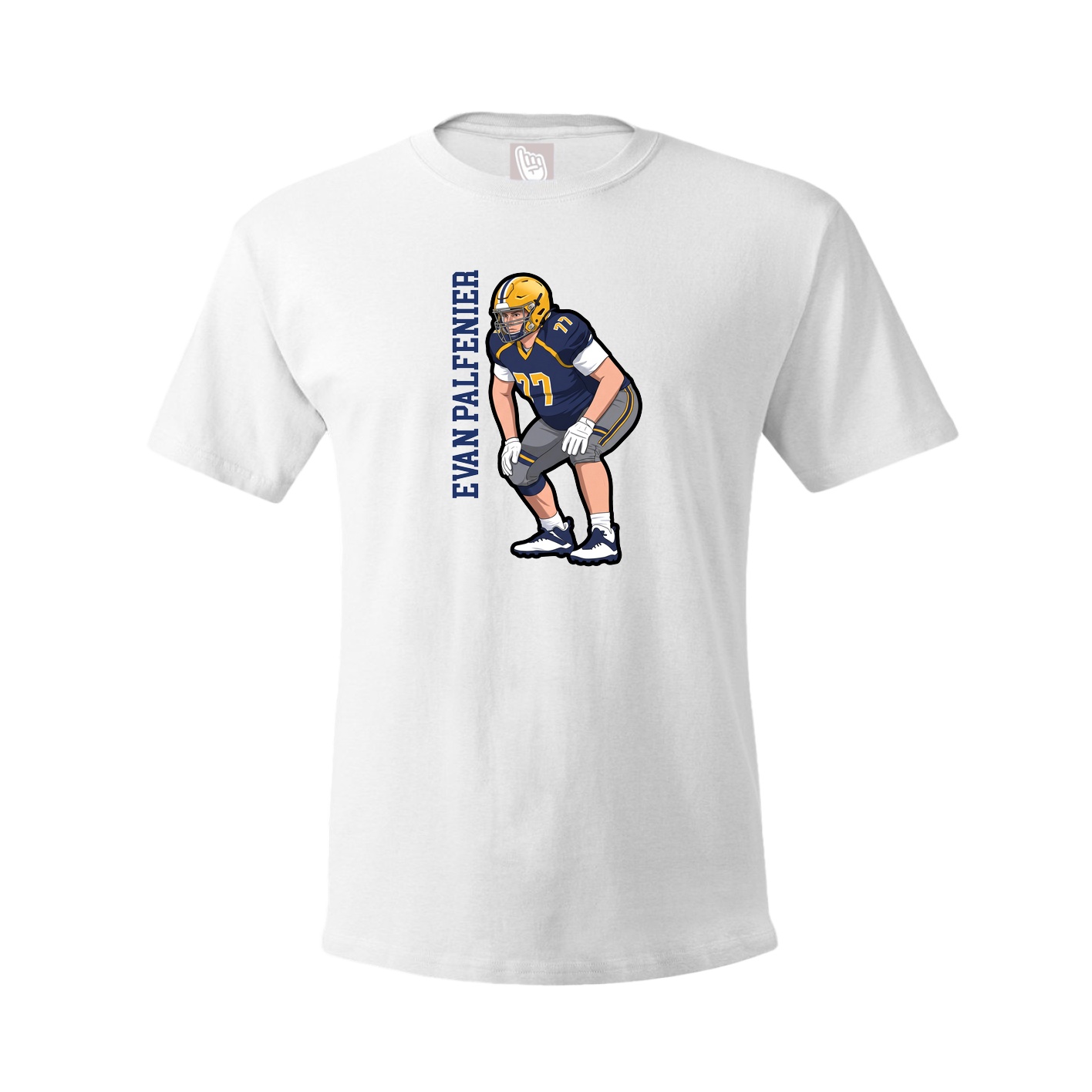 Tee — Name Vertical in White