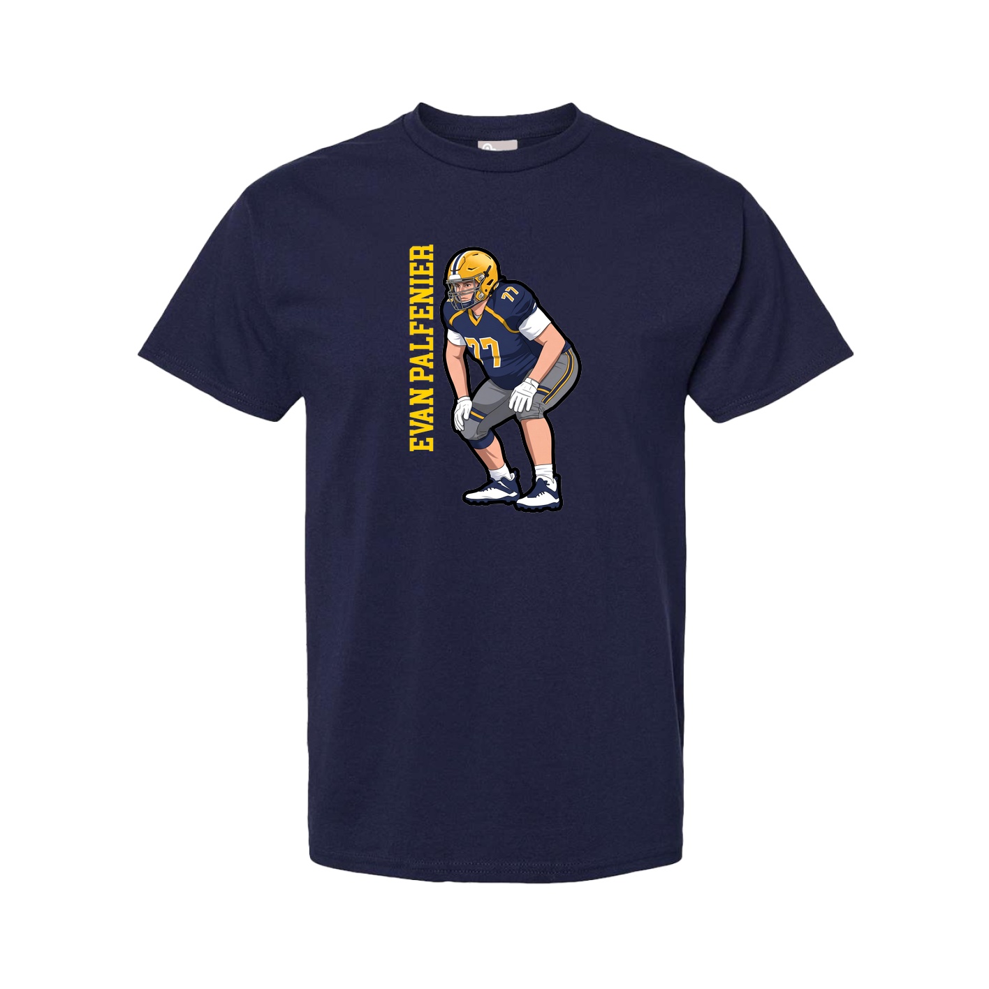 Youth Tee — Name Vertical in Navy