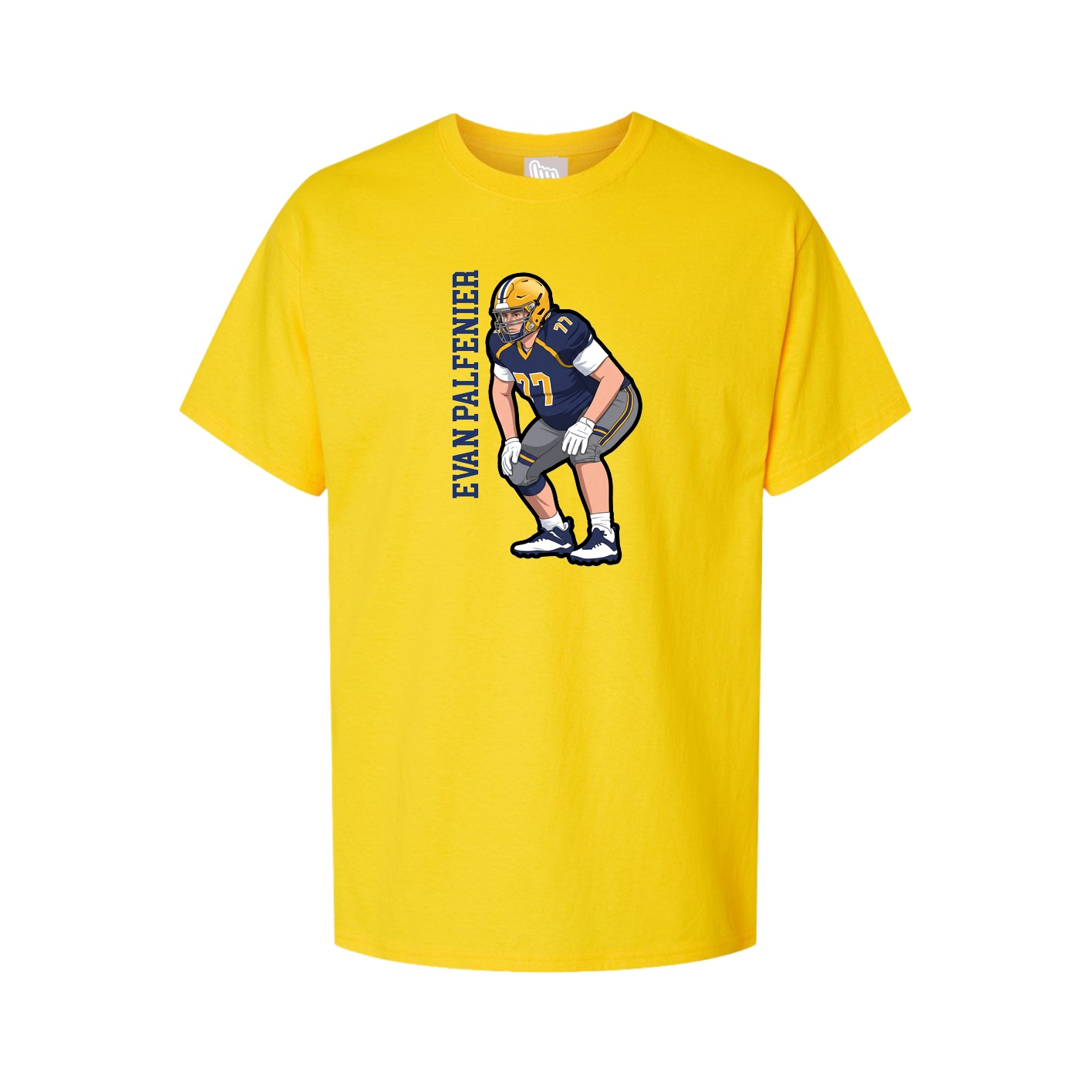 Youth Tee — Name Vertical in Gold
