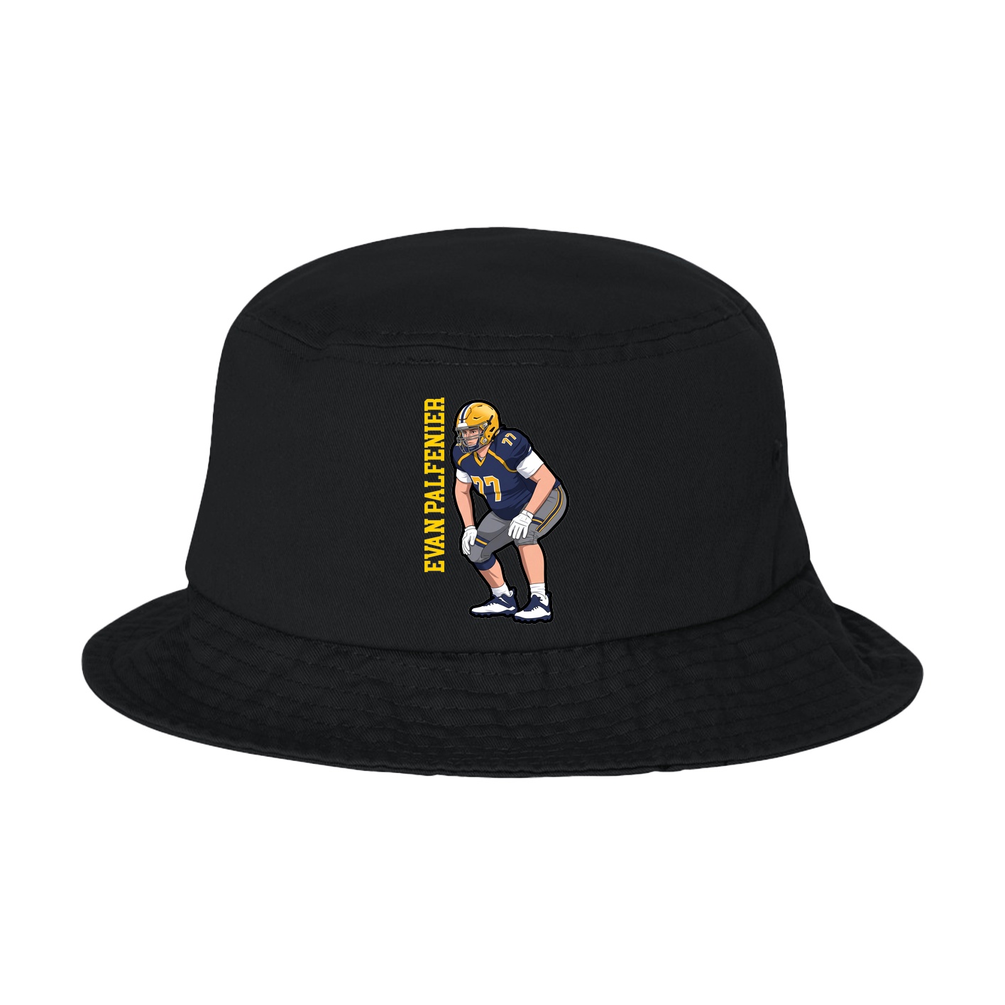 Bucket Cap — Name Vertical in Black