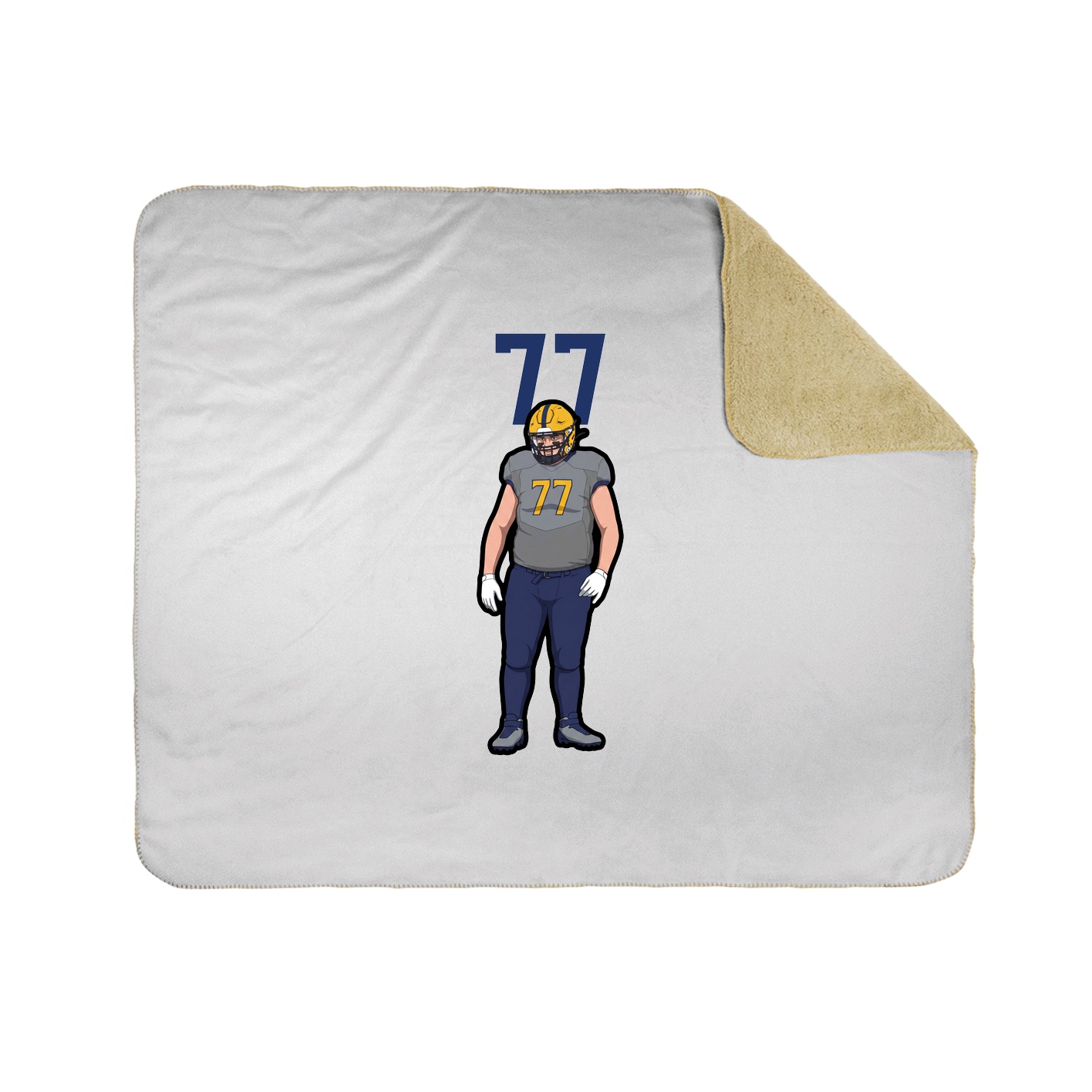 Throw Blanket — Number Top in White