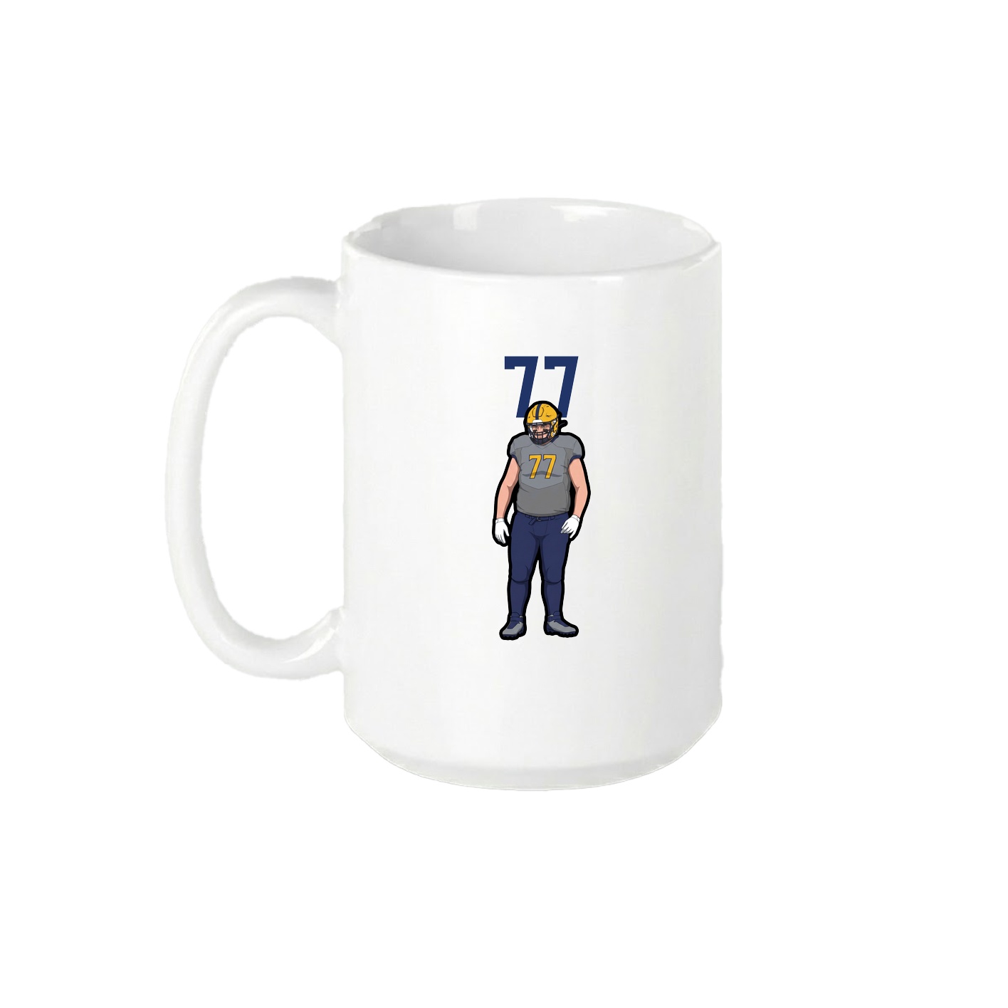 15oz Coffee Mug — Number Top in White