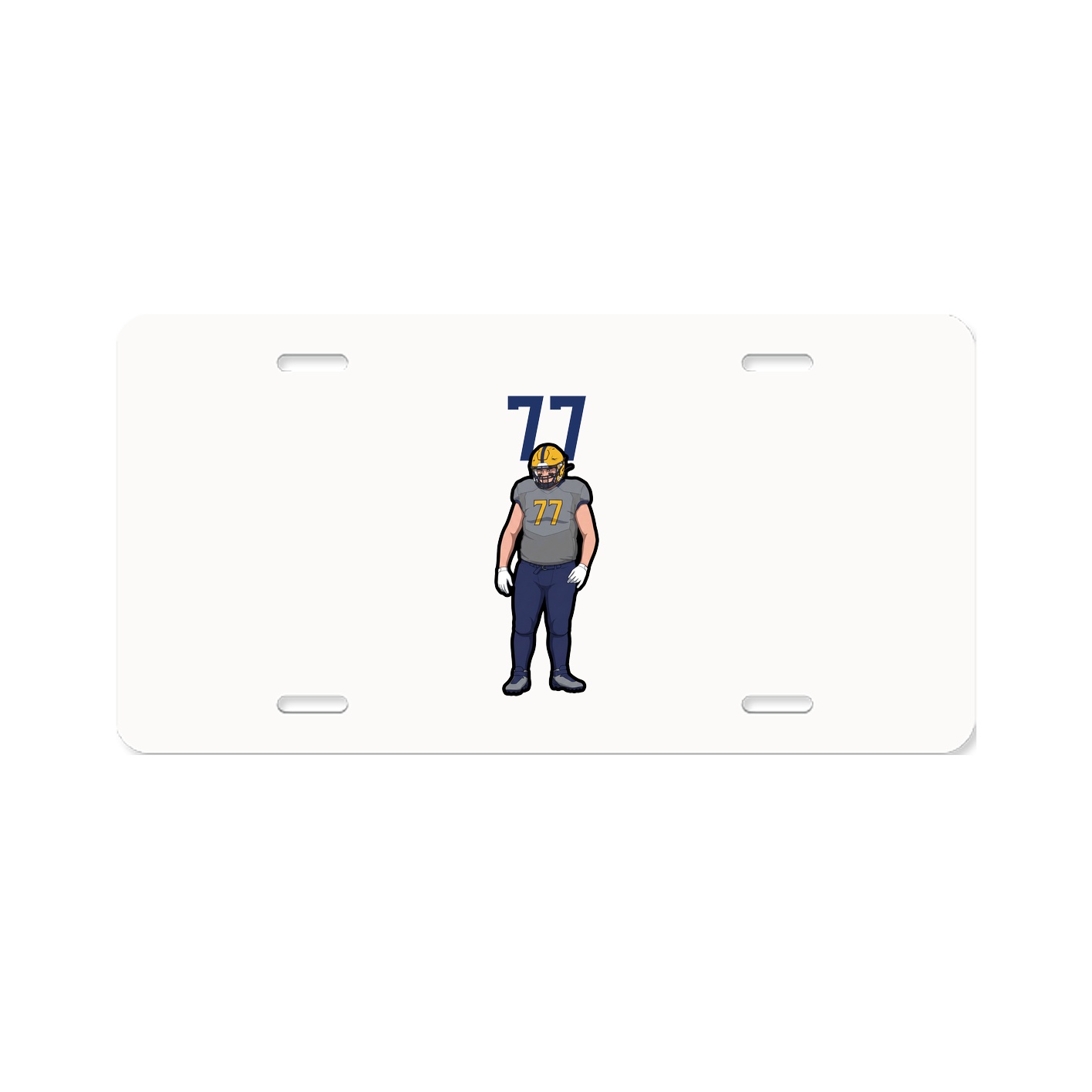 License Plate — Number Top in Classic