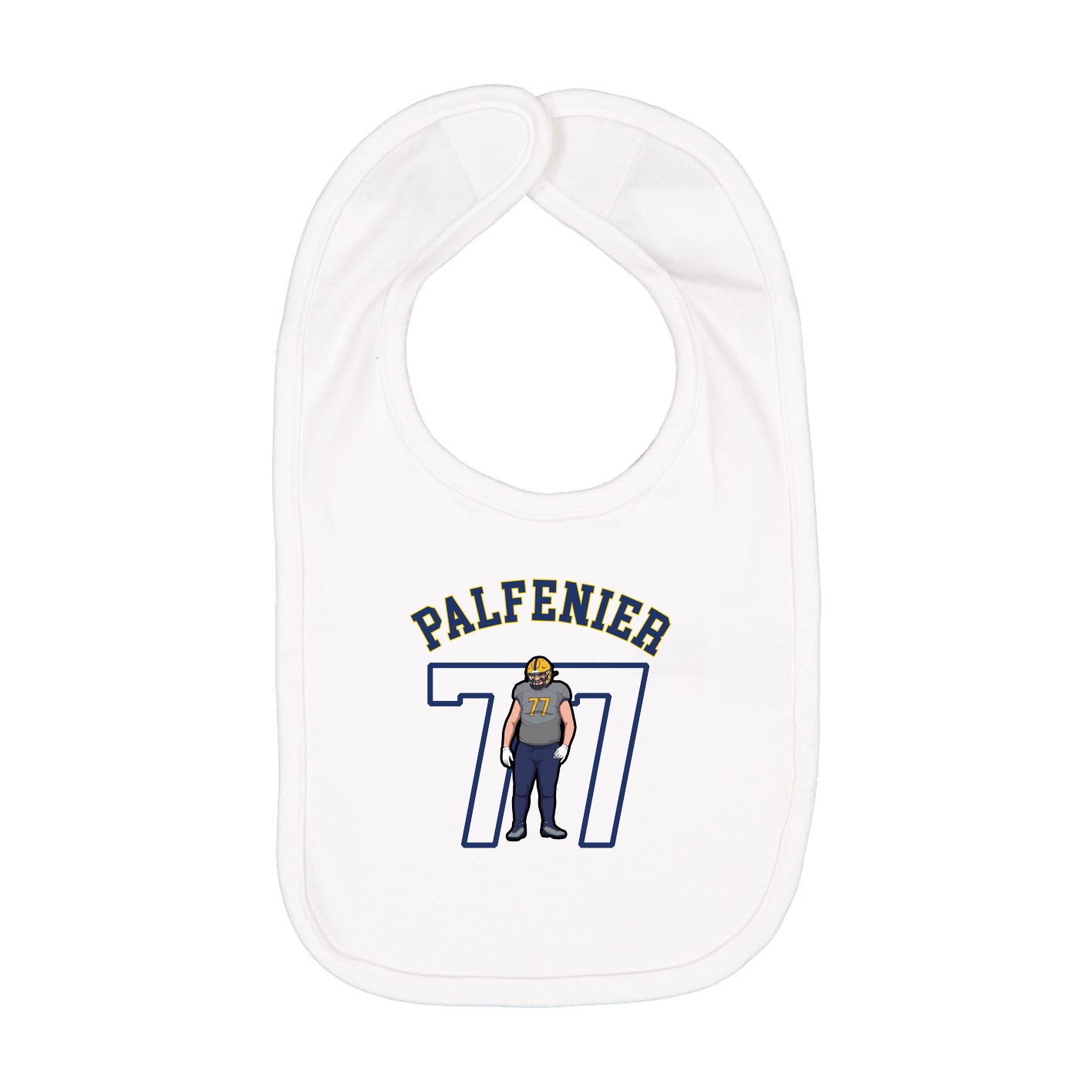 Infant Bib — Shirsey Arch in White