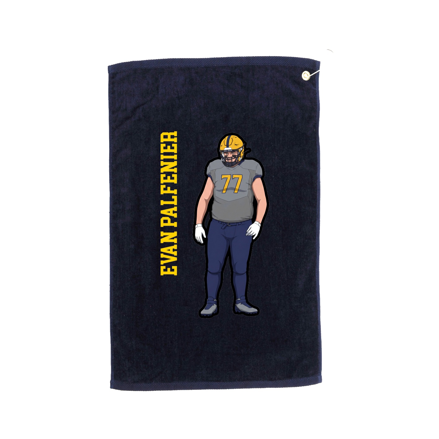 Golf Towel — Name Vertical in Navy