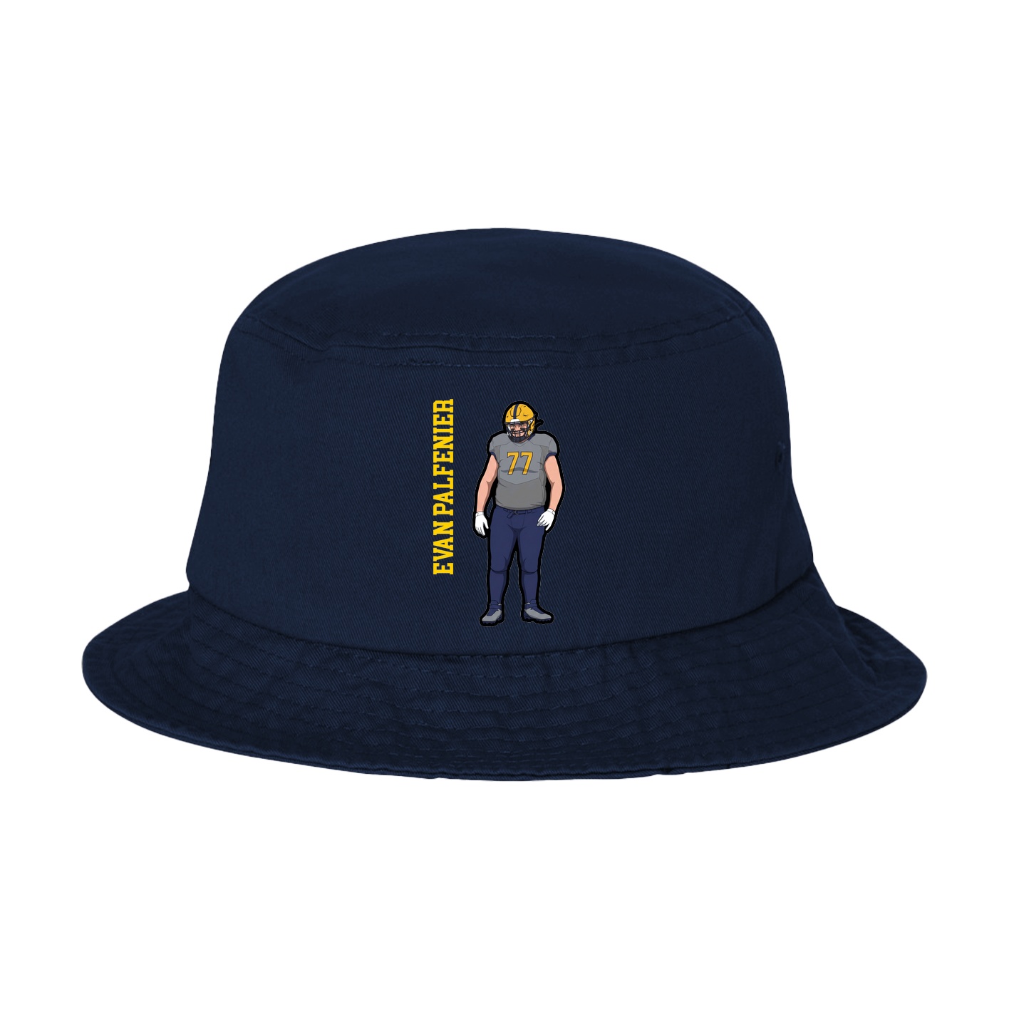 Bucket Cap — Name Vertical in Navy