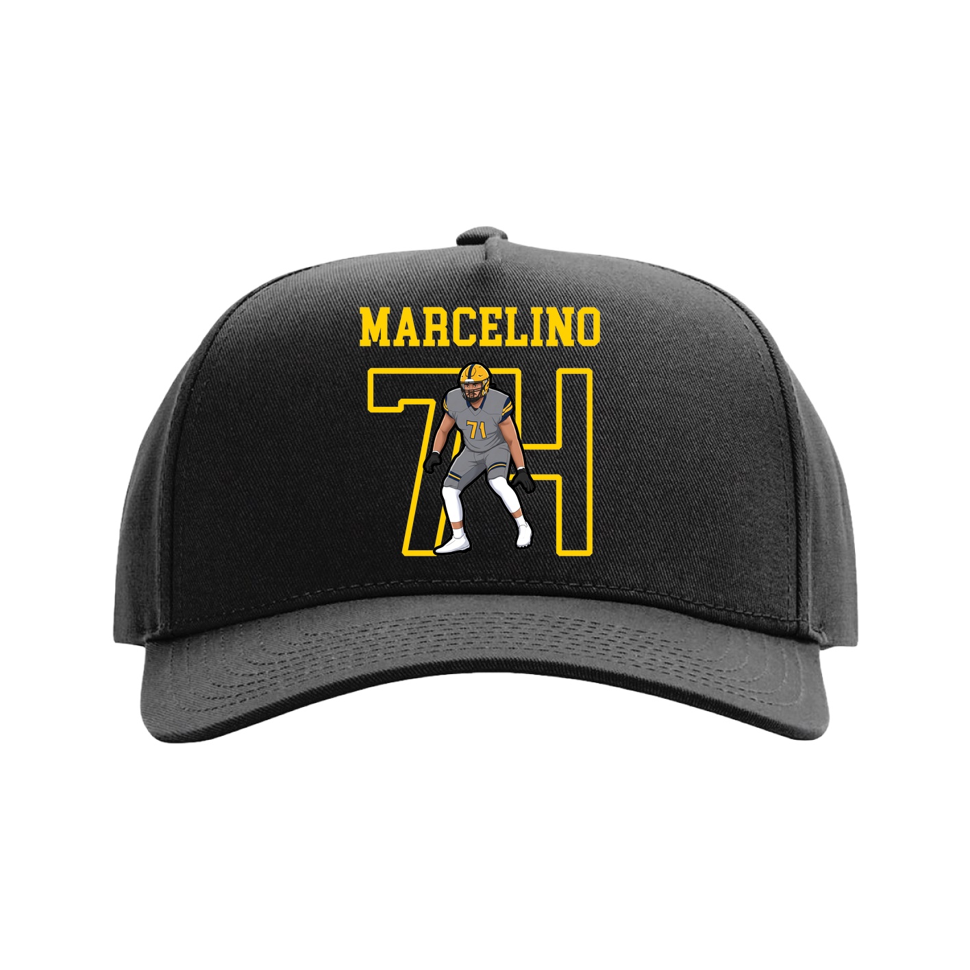Full Fabric Five-Panel Champ Cap — Shirsey in Black