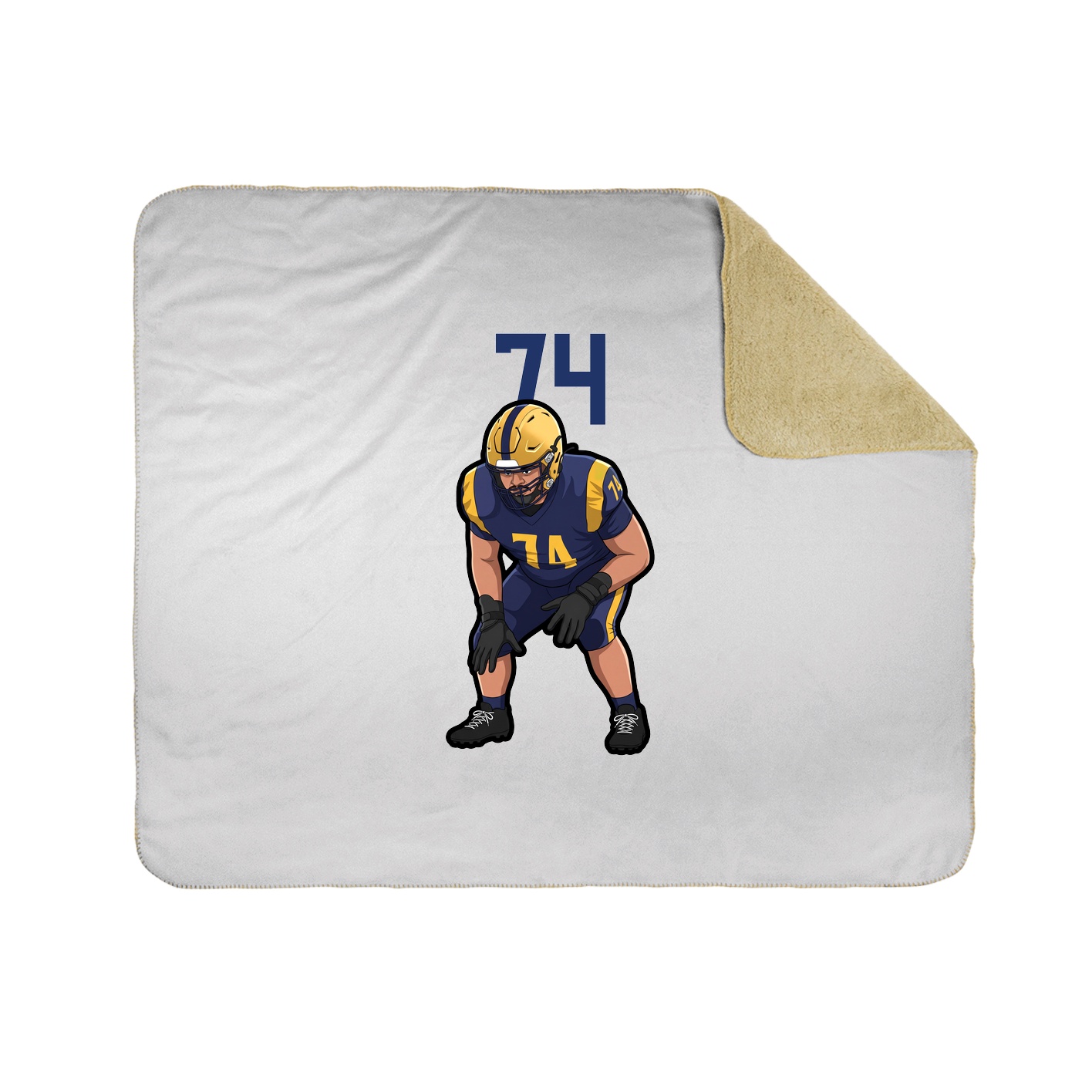 Throw Blanket — Number Top in White