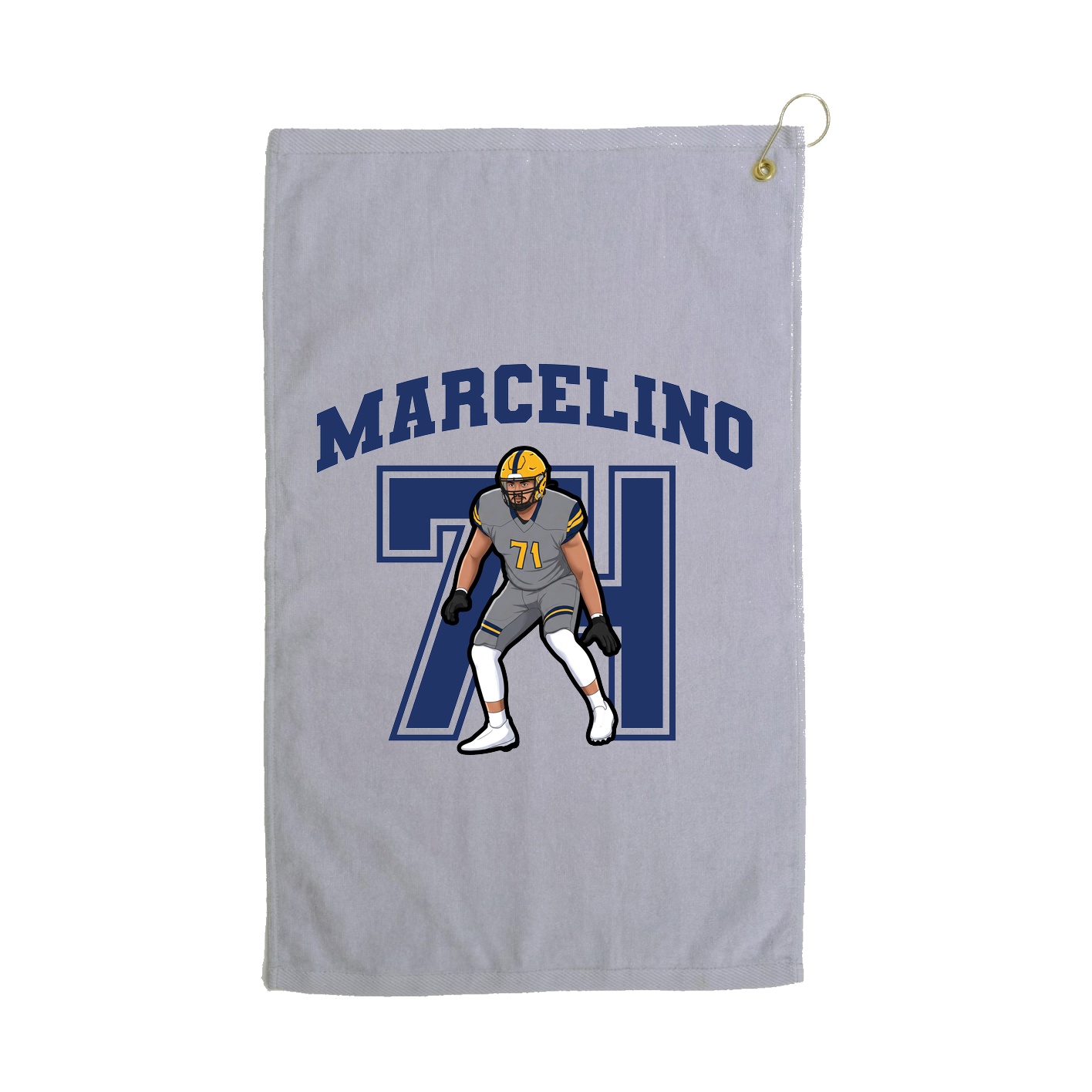 Golf Towel — Number in Grey