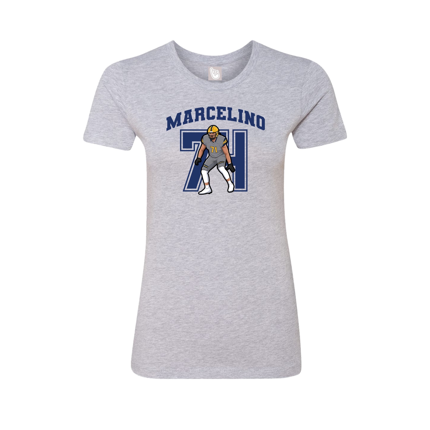 Fitted Women's Tee — Number in Grey
