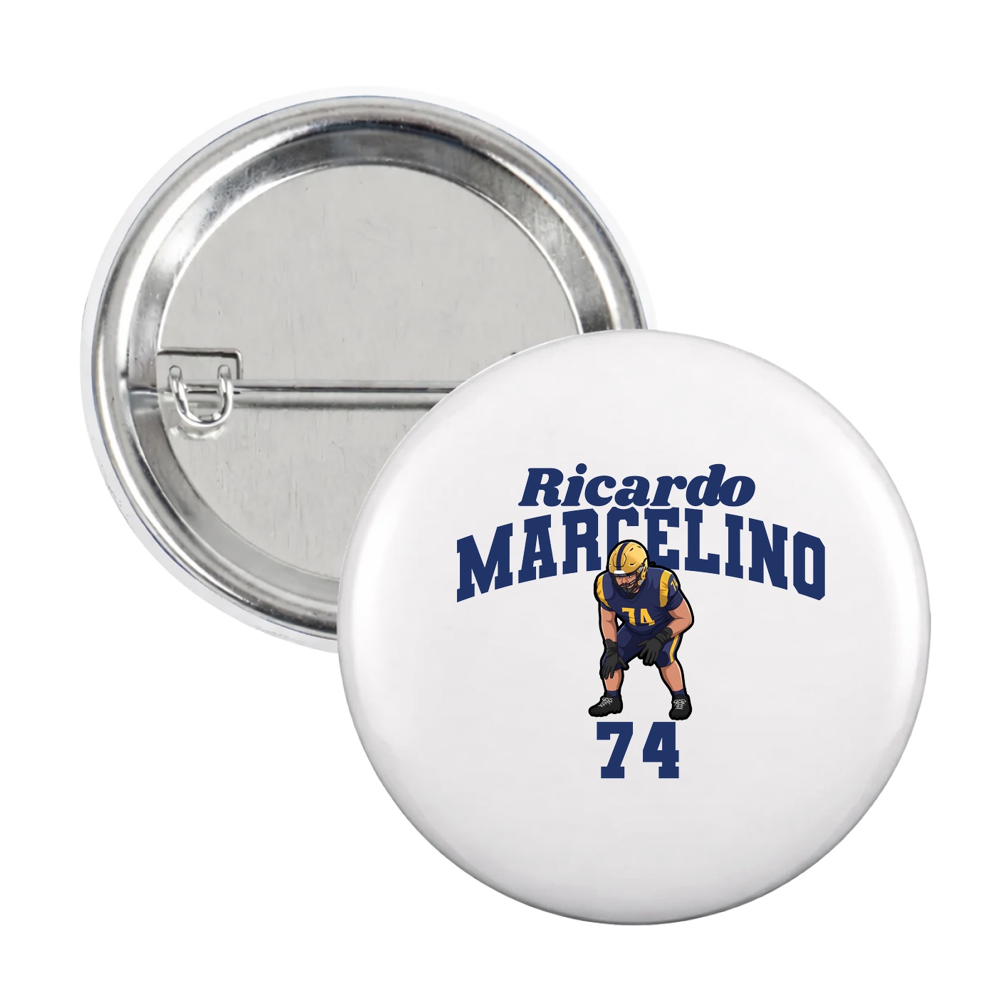Game Day Button — Signature Arch in White