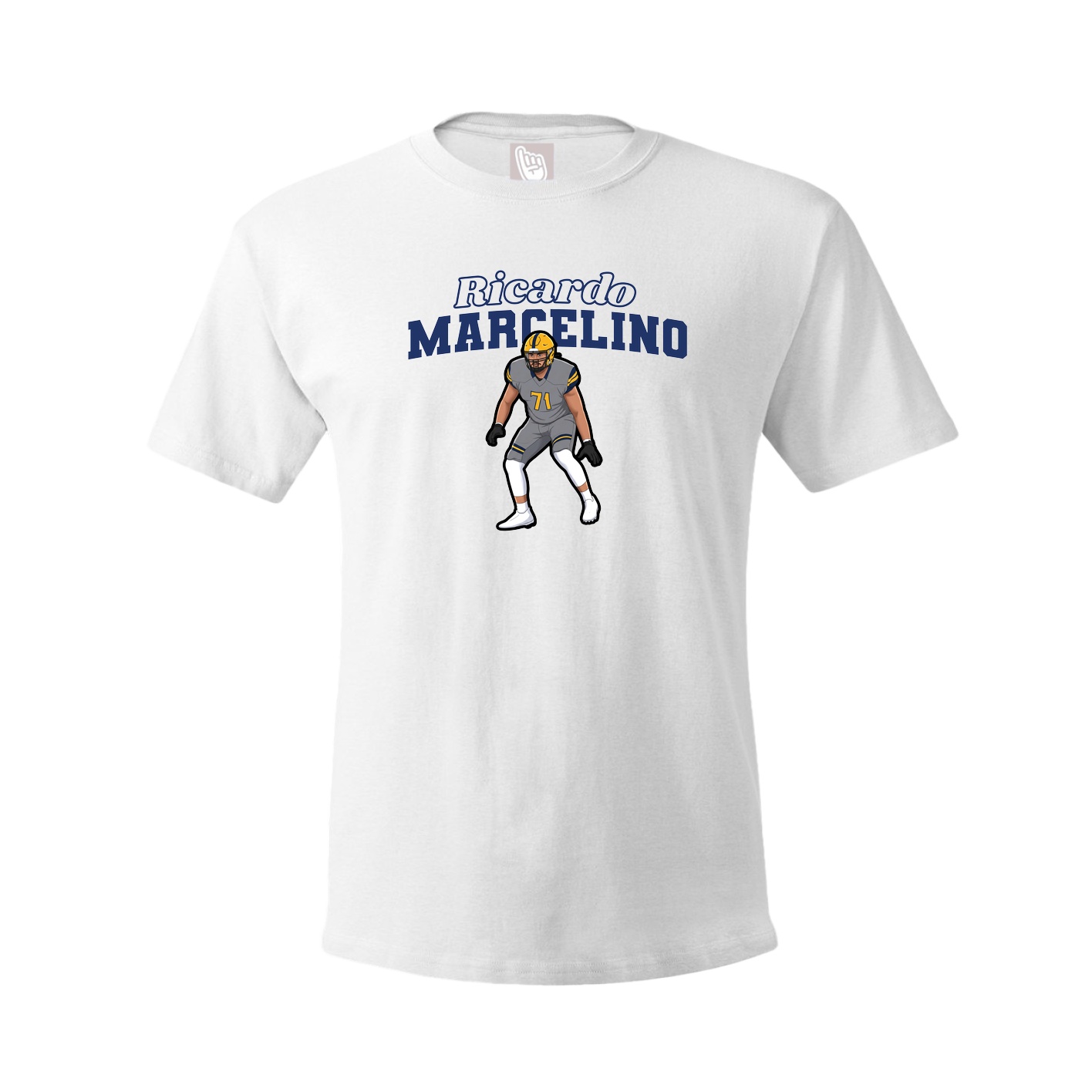Youth Tee — Name Arch in White