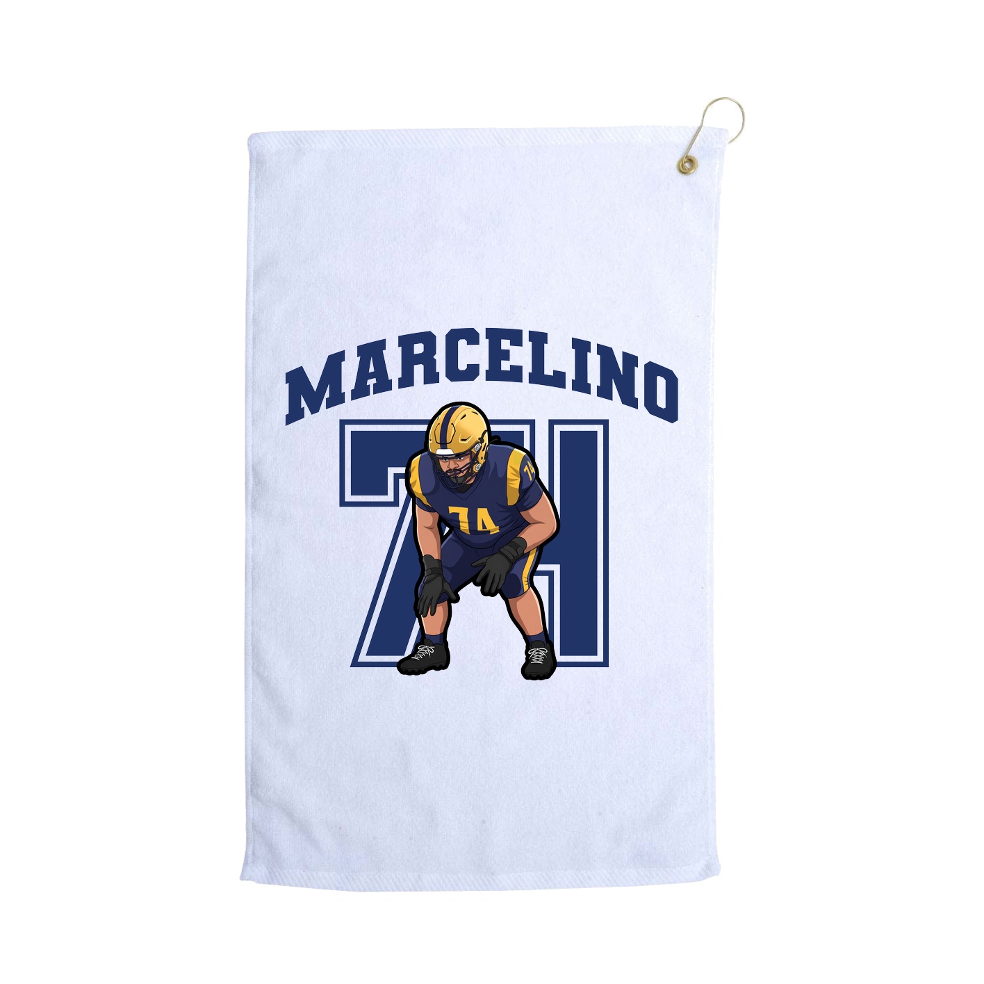 Golf Towel — Number in White