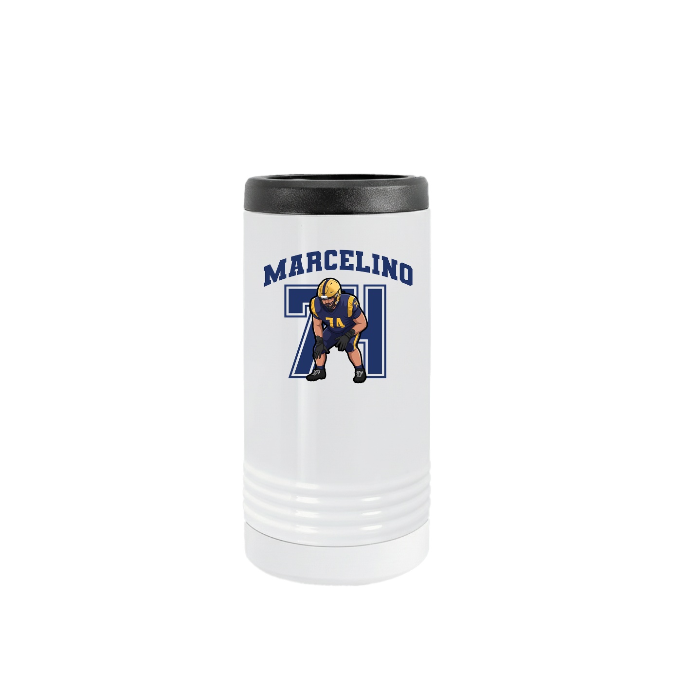 Slim Beverage Holder — Number in White