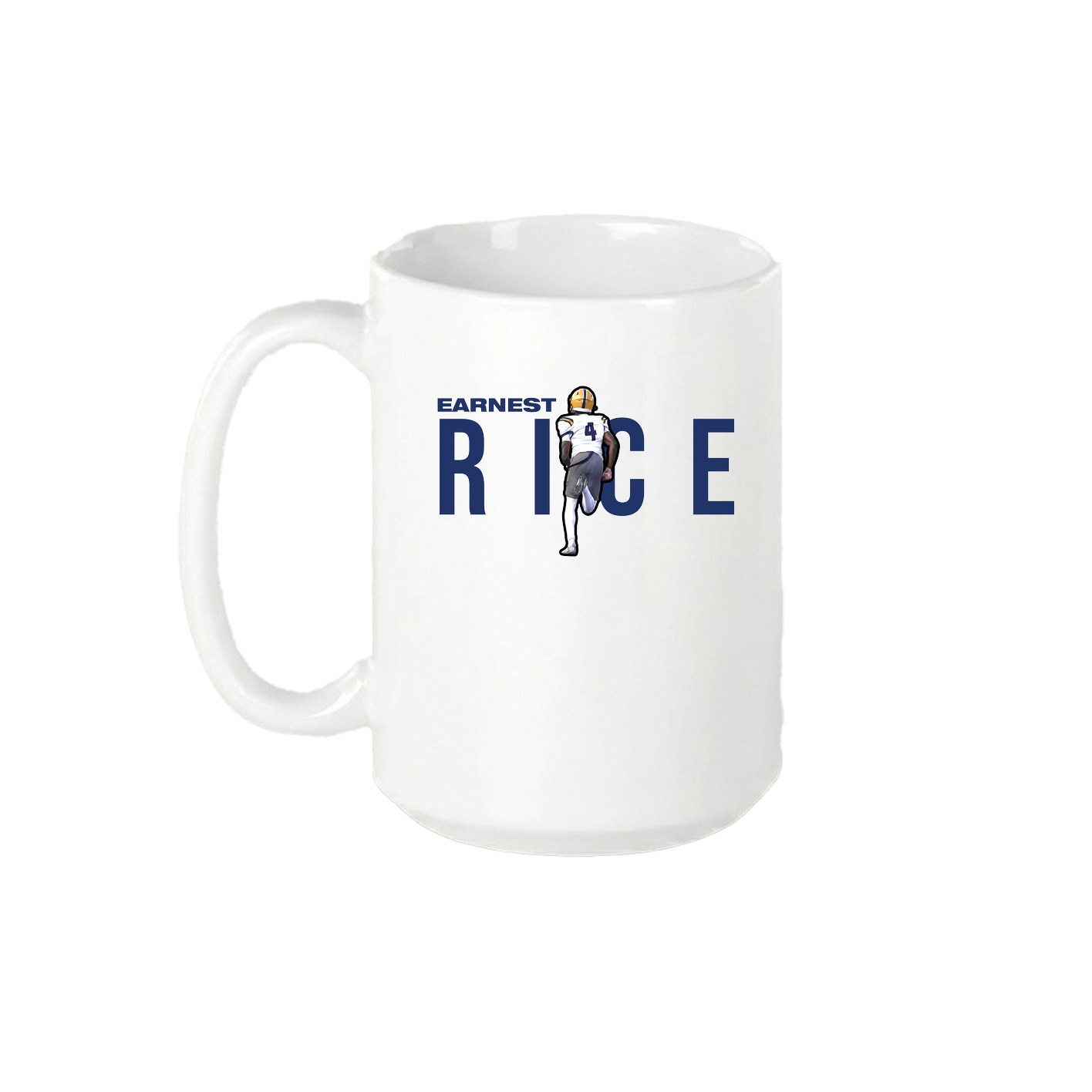 15oz Coffee Mug — Player Name in White