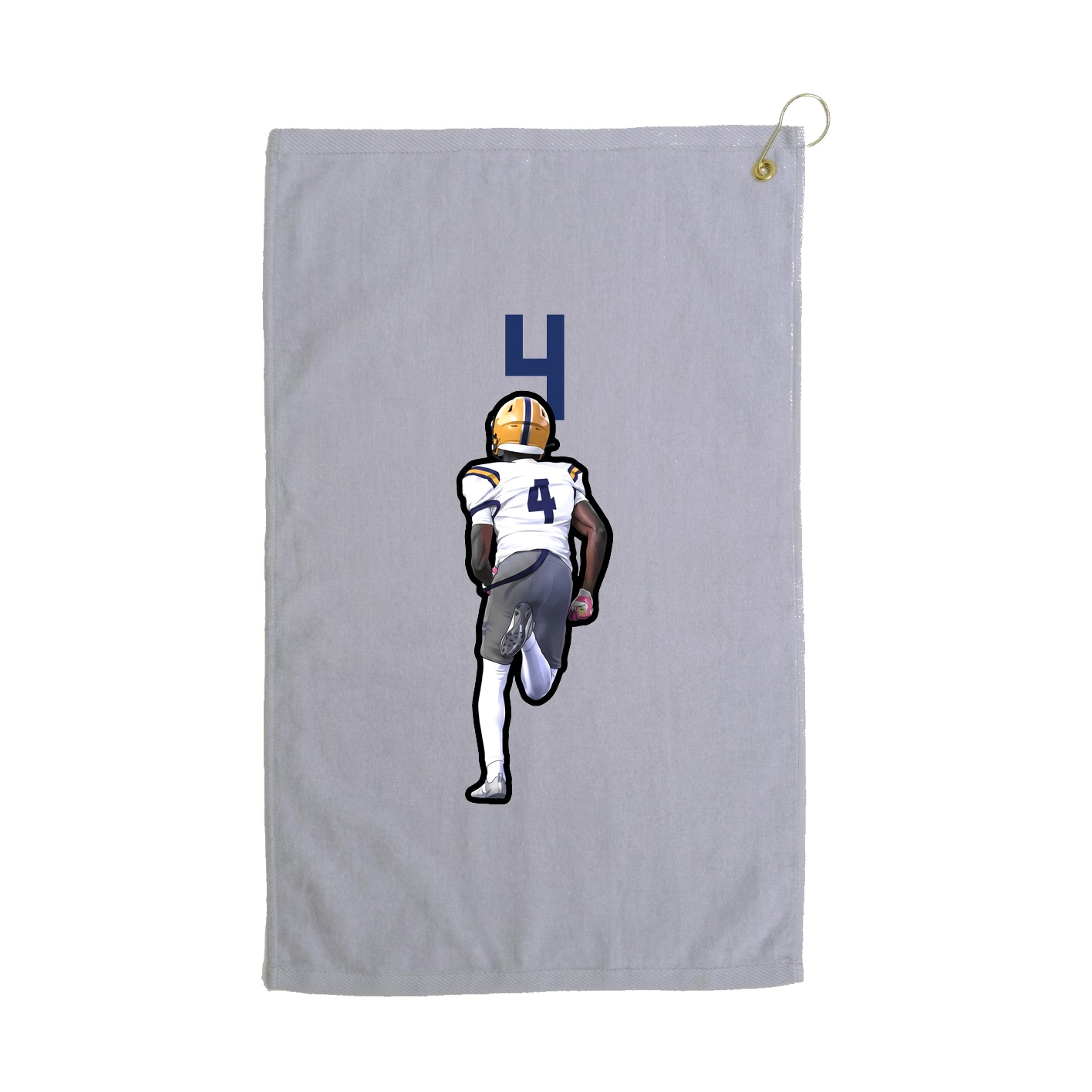 Golf Towel — Number Top in Grey