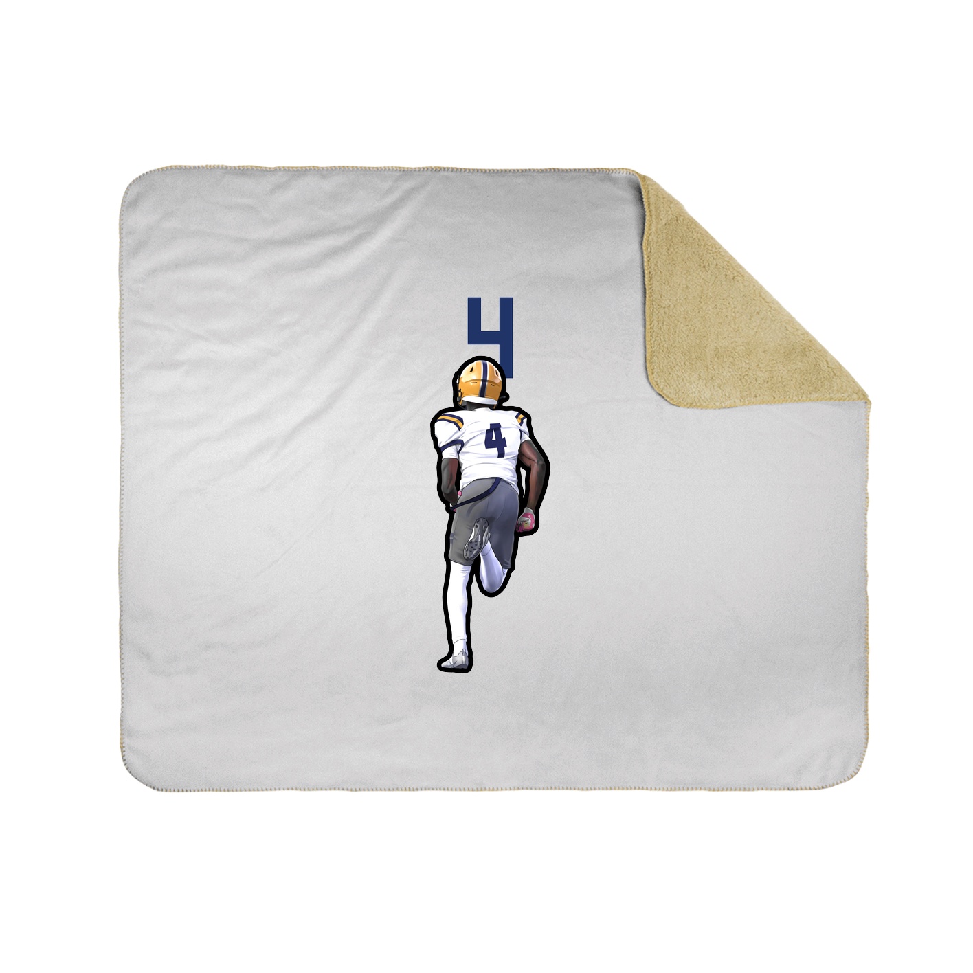 Throw Blanket — Number Top in White