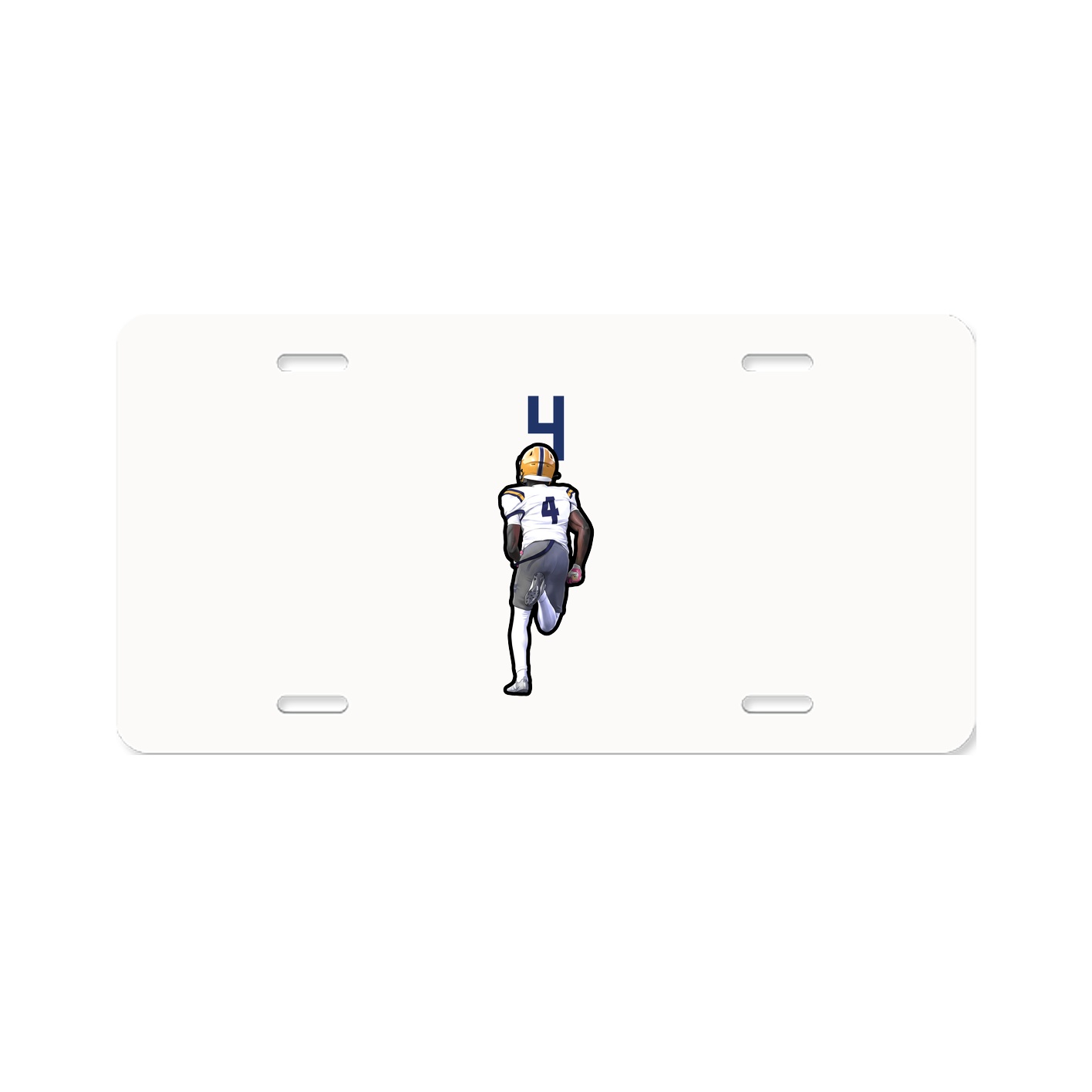 License Plate — Number Top in Classic