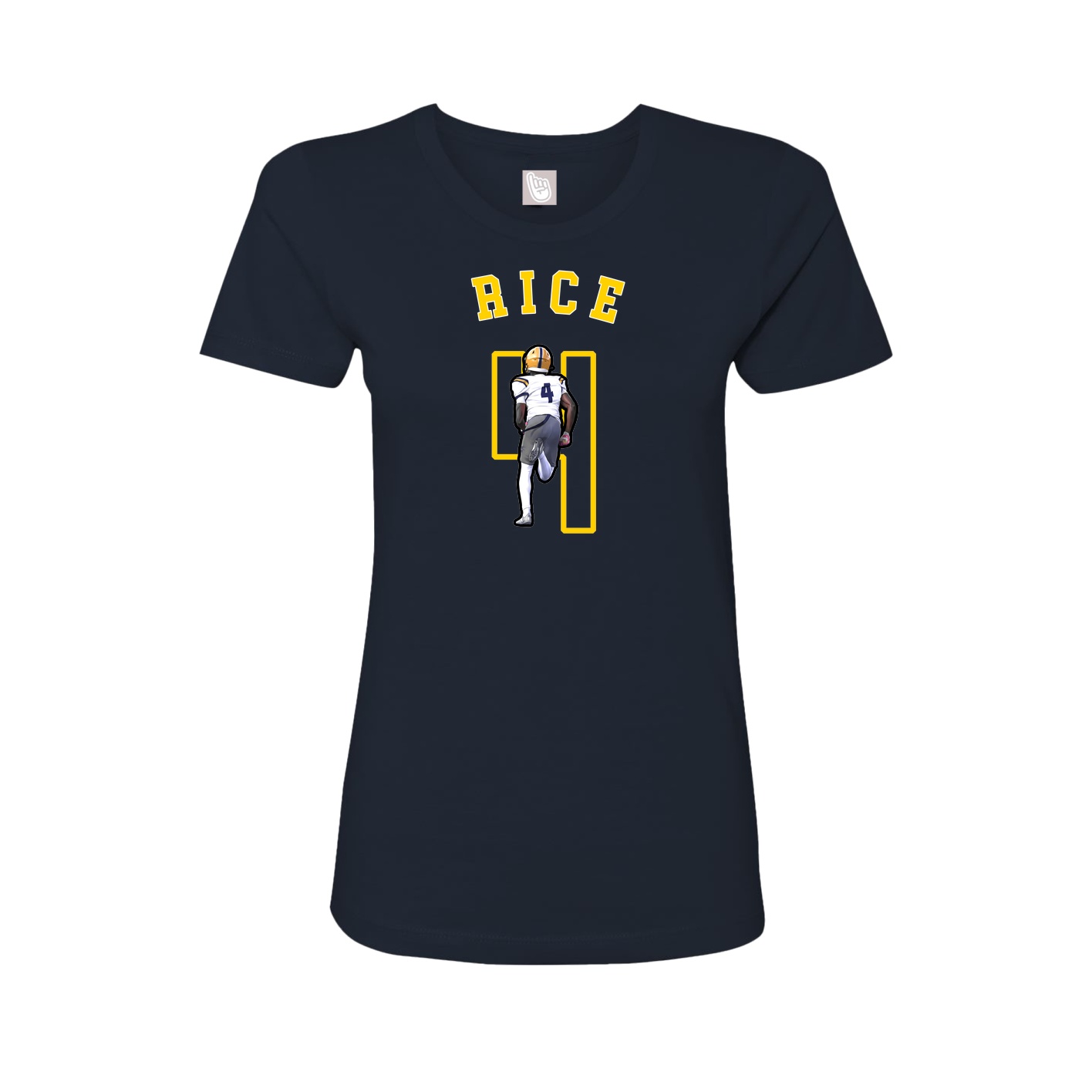 Fitted Women's Tee — Shirsey Arch in Navy