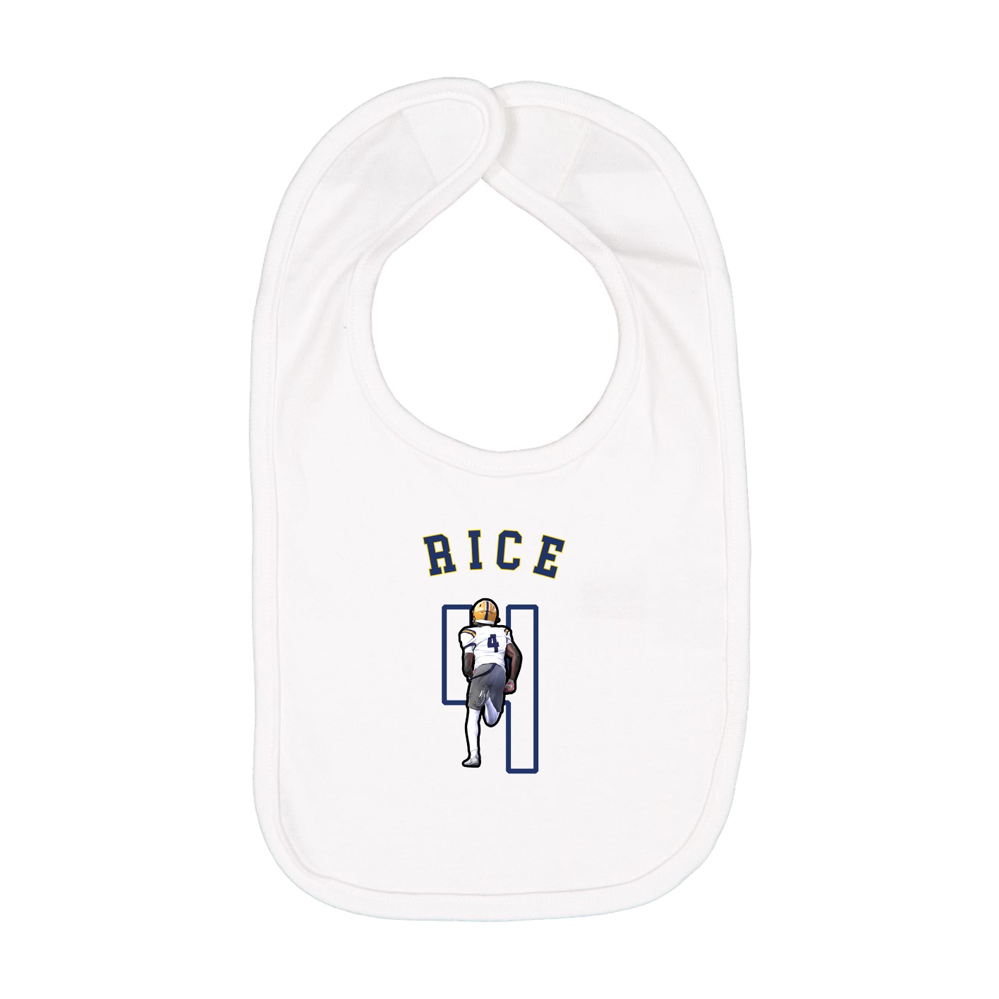 Infant Bib — Shirsey Arch in White
