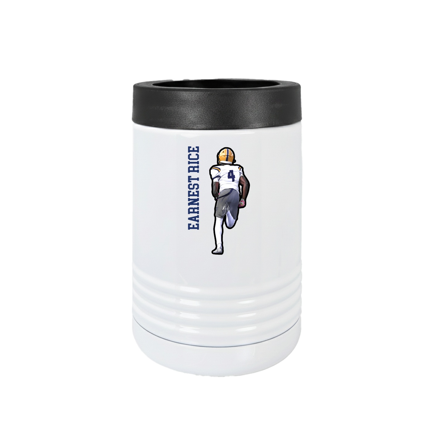 Beverage Holder — Name Vertical in White