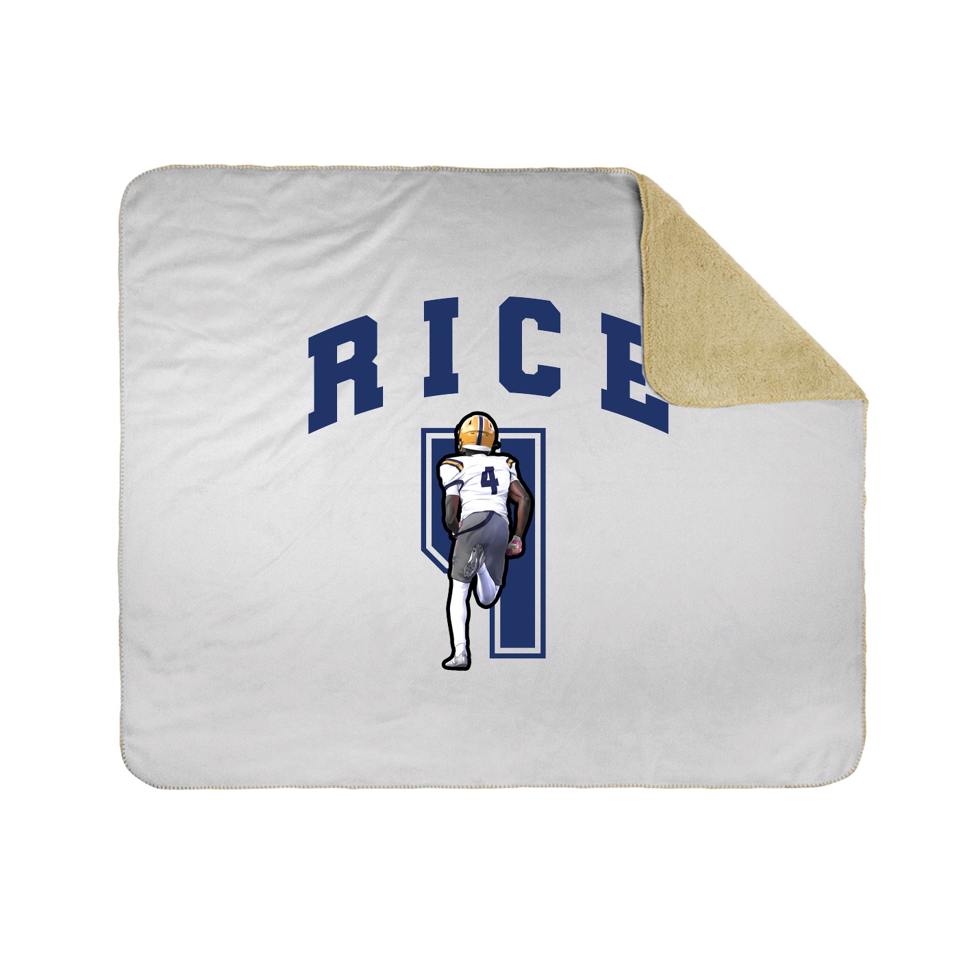 Throw Blanket — Number in White