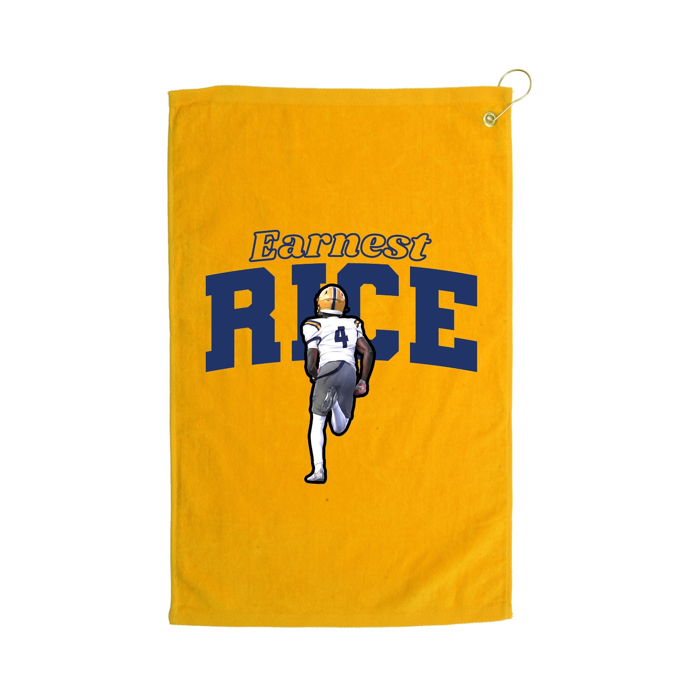 Golf Towel — Name Arch in Gold