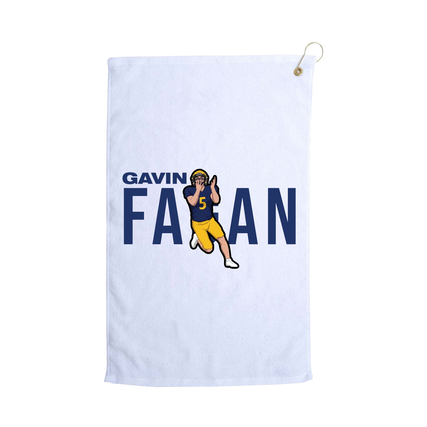 Golf Towel — Player Name in White