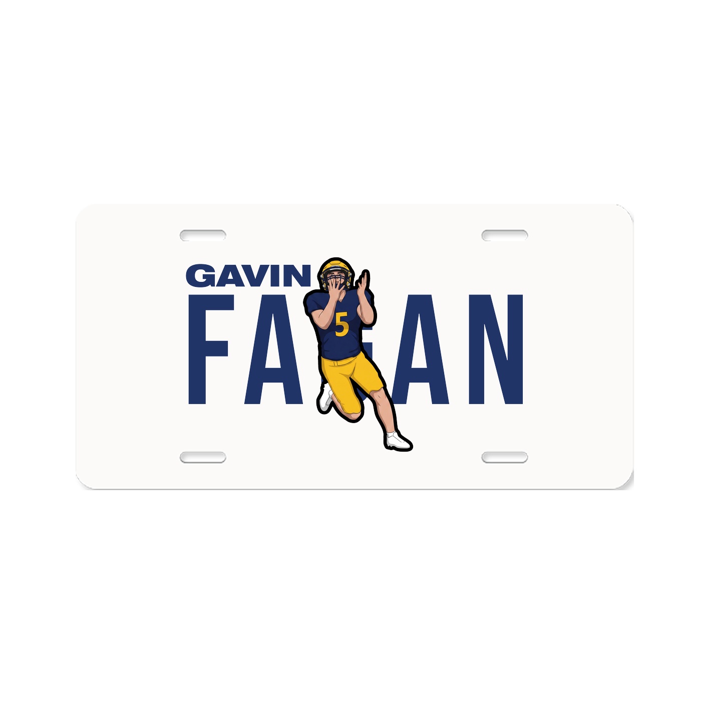 License Plate — Player Name in Classic