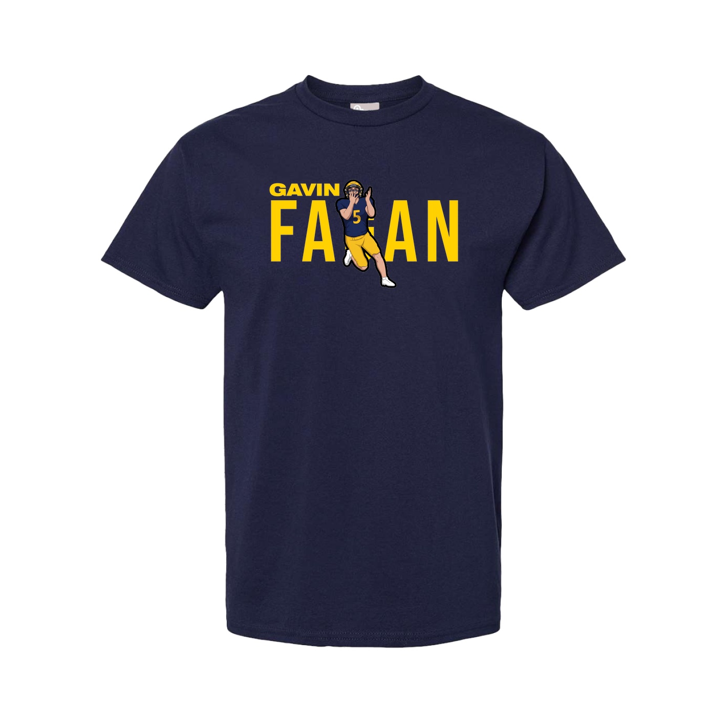 Youth Tee — Player Name in Navy