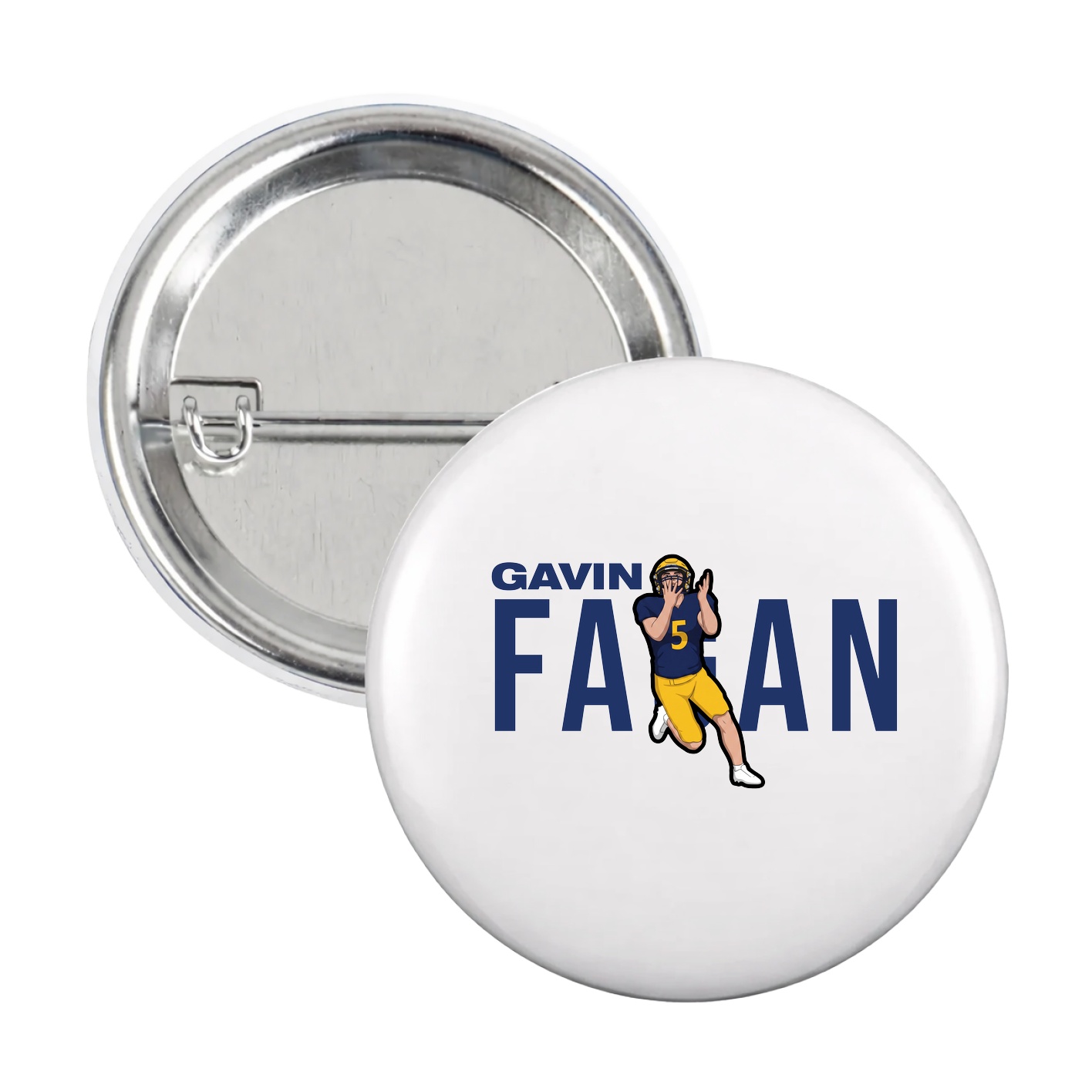 Game Day Button — Player Name in White