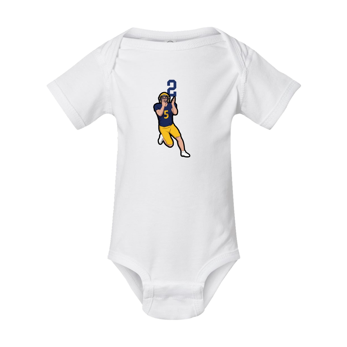 Baby Onesie — Number Top in White