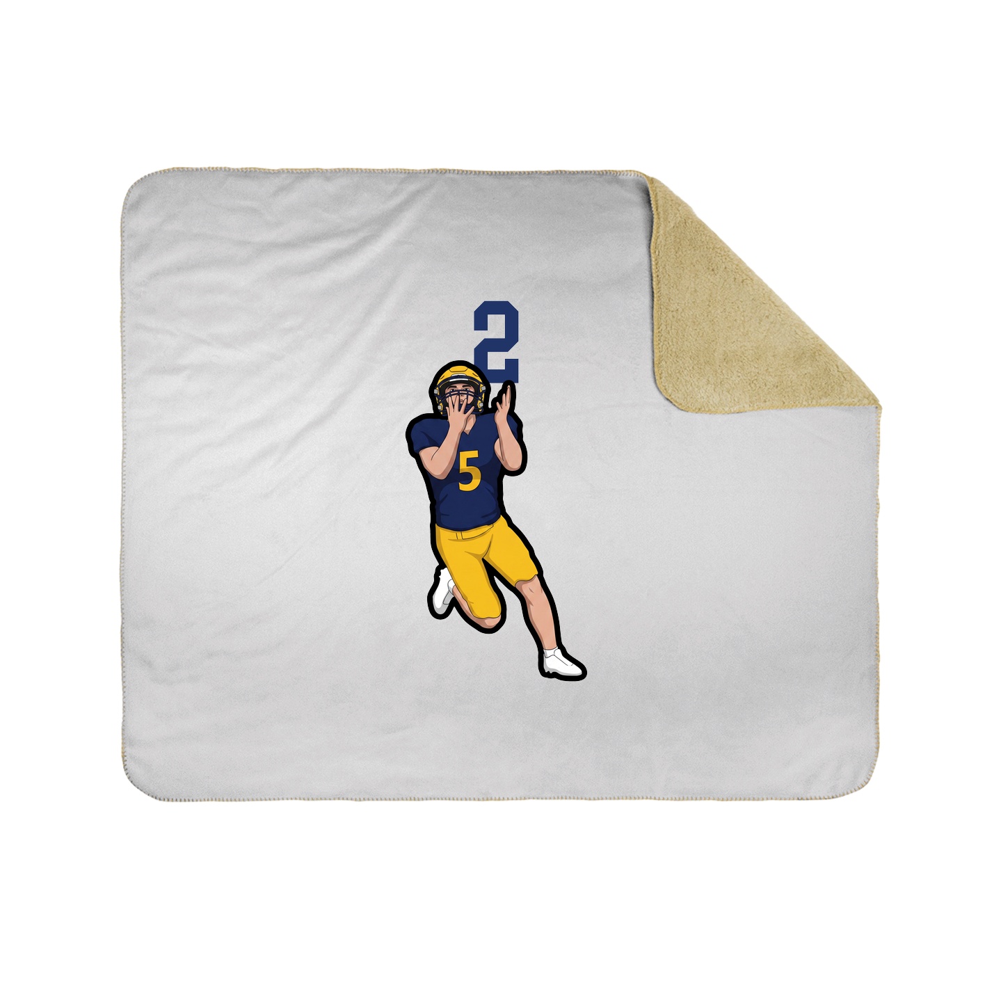Throw Blanket — Number Top in White
