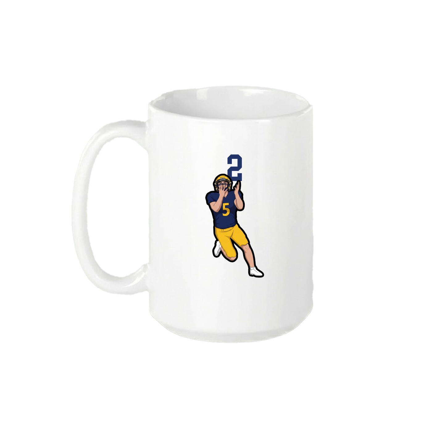 15oz Coffee Mug — Number Top in White