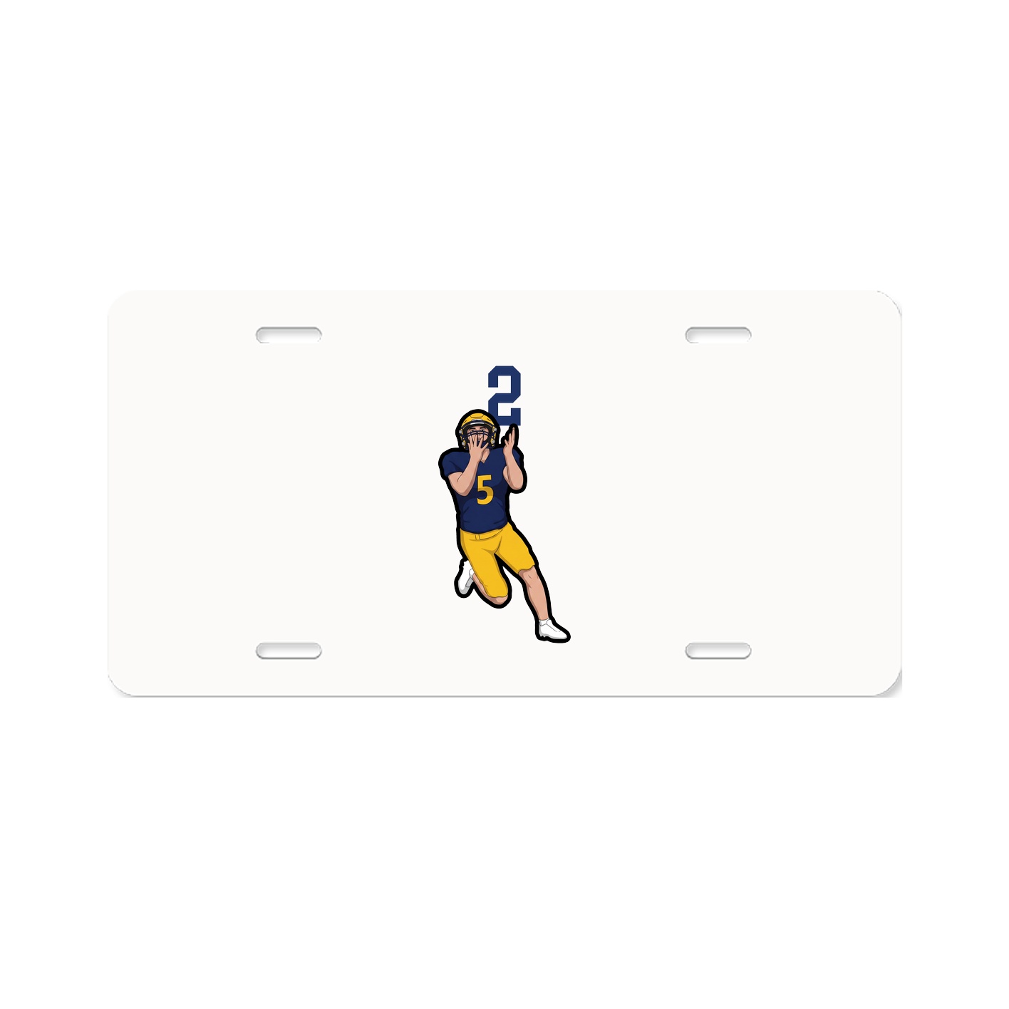 License Plate — Number Top in Classic