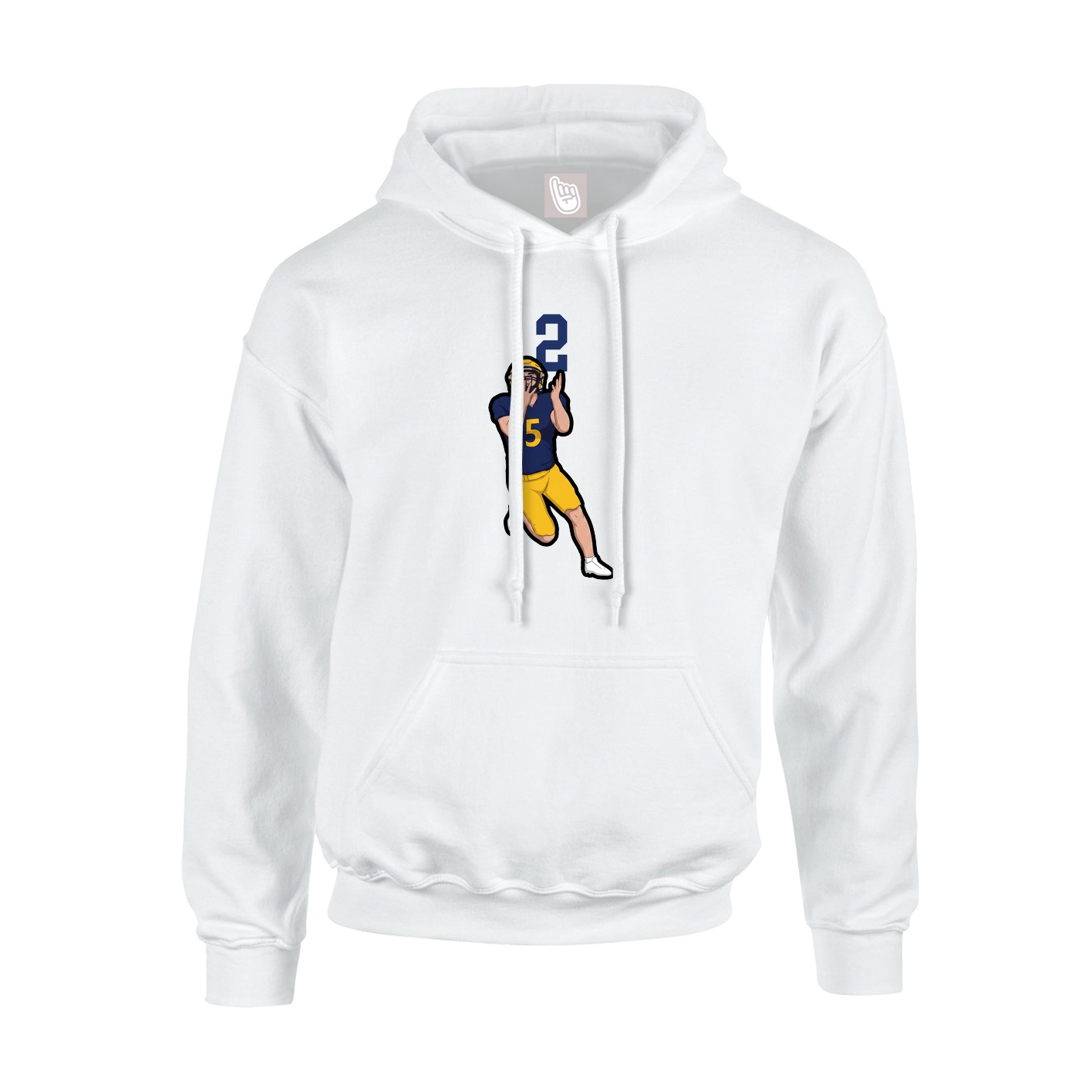 Hoodie — Number Top in White
