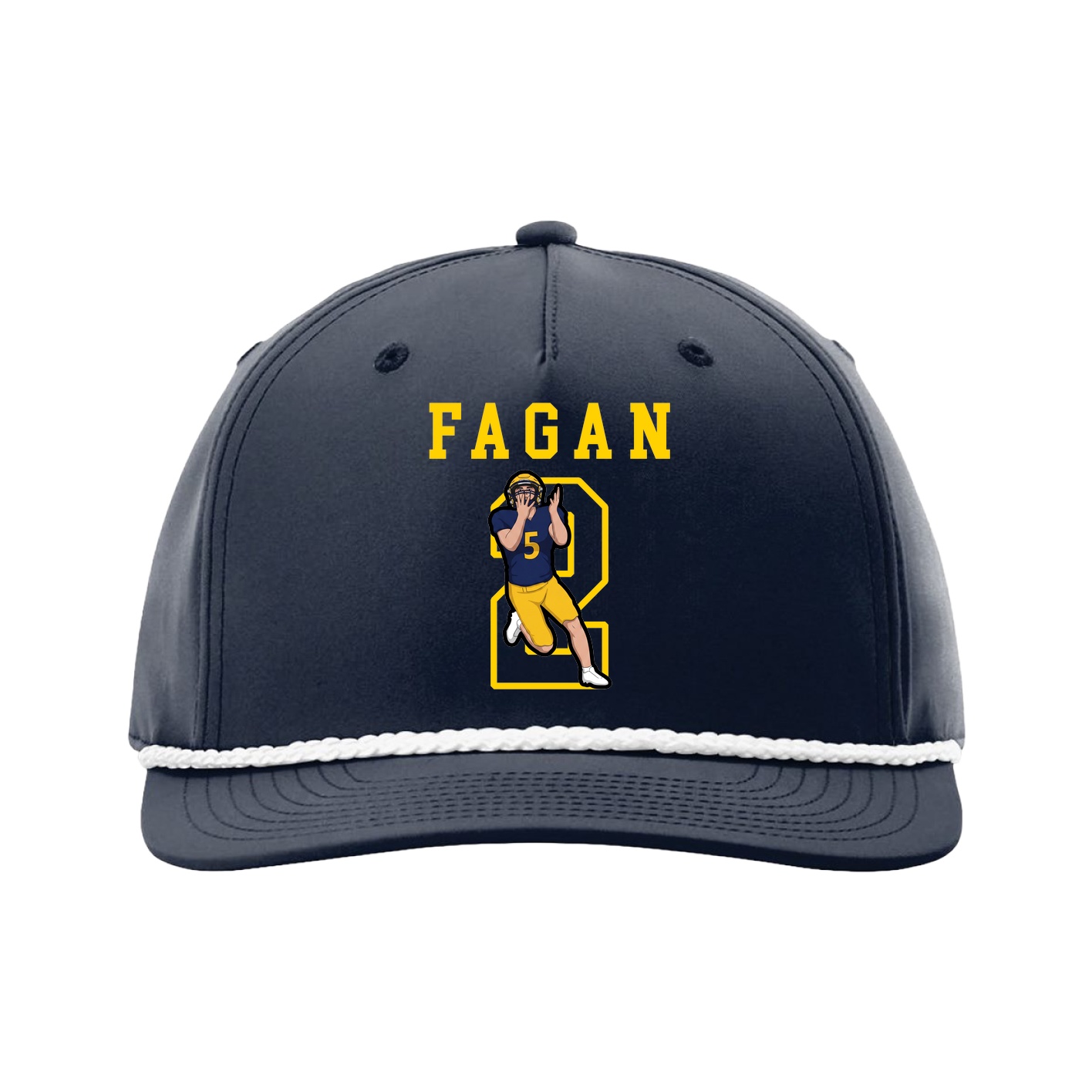Five-Panel Classic Rope Cap — Shirsey in Navy