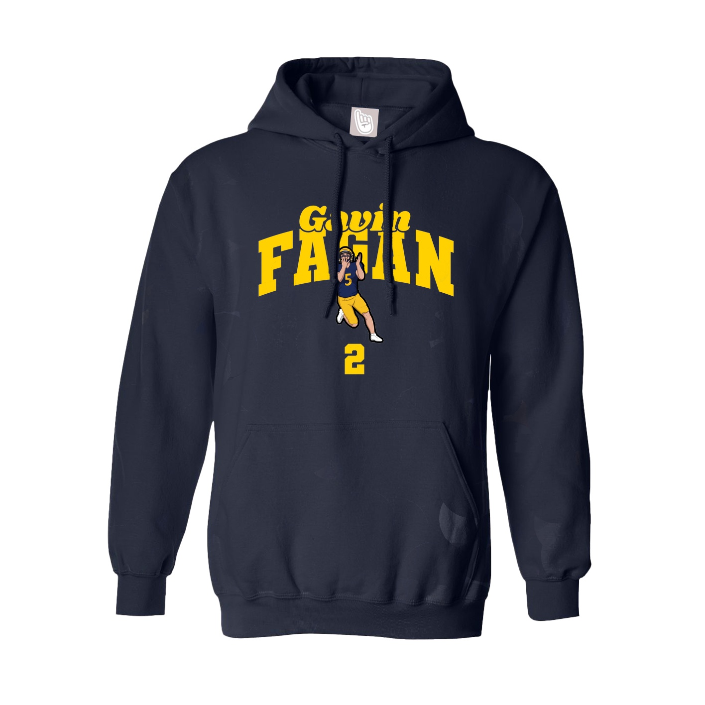 Youth Hoodie — Signature Arch in Navy