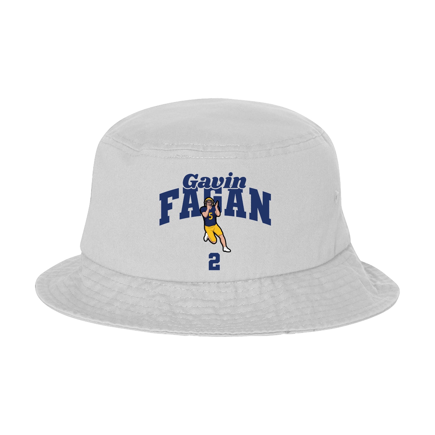 Bucket Cap — Signature Arch in White