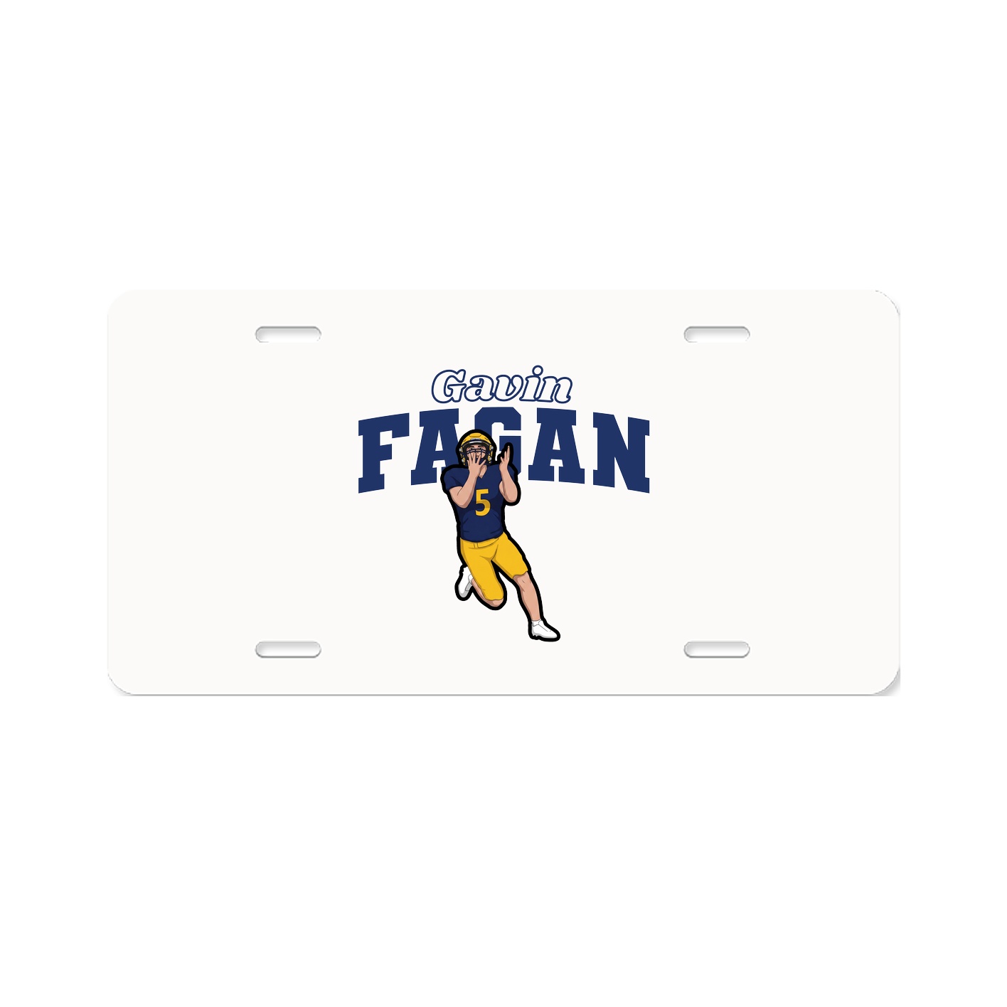 License Plate — Name Arch in Classic