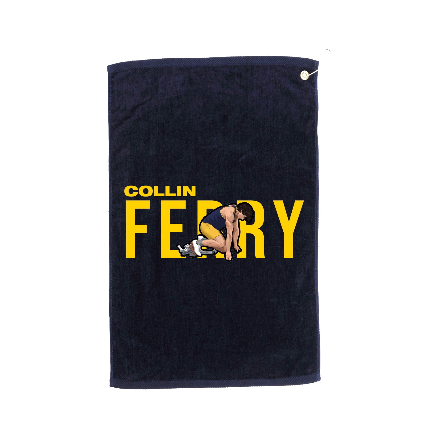 Golf Towel — Player Name in Navy