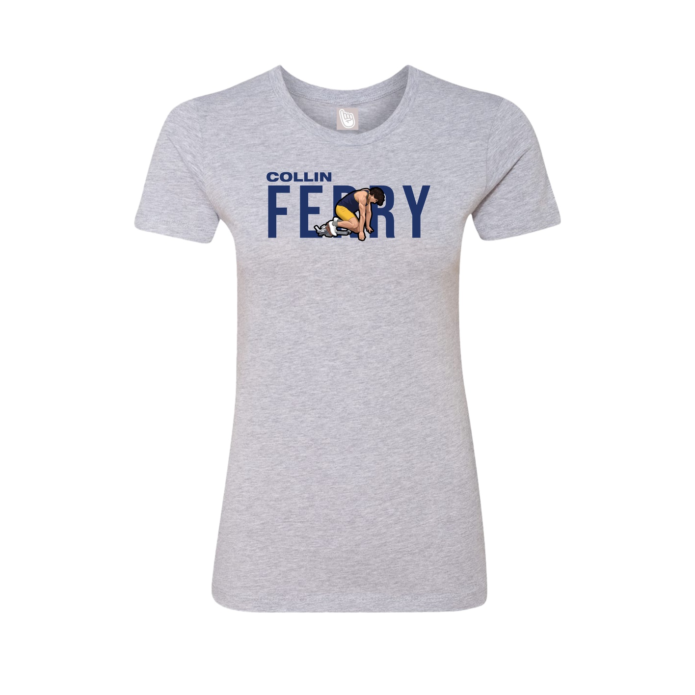 Womens Tee — Player Name in Grey