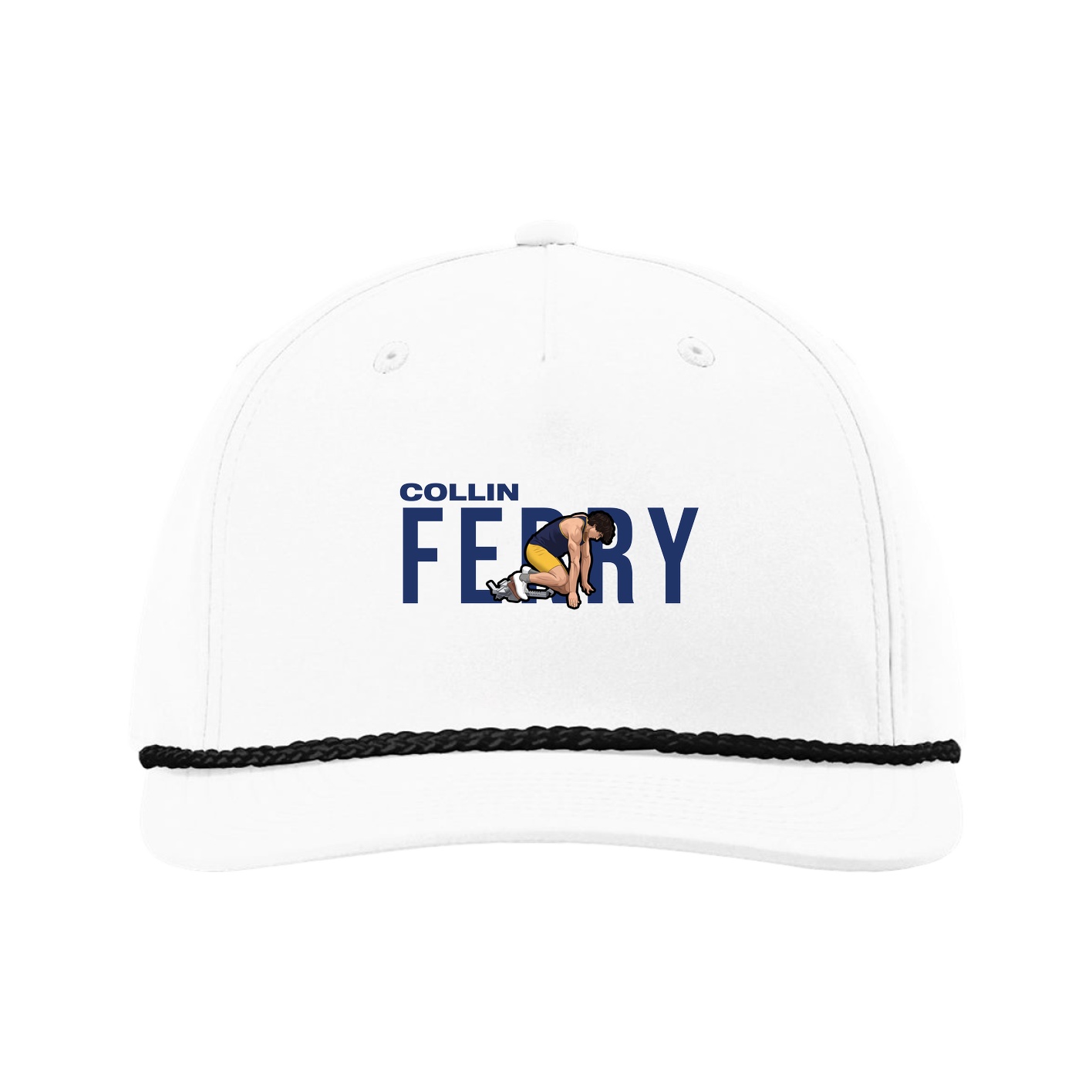 Five-Panel Classic Rope Cap — Player Name in White