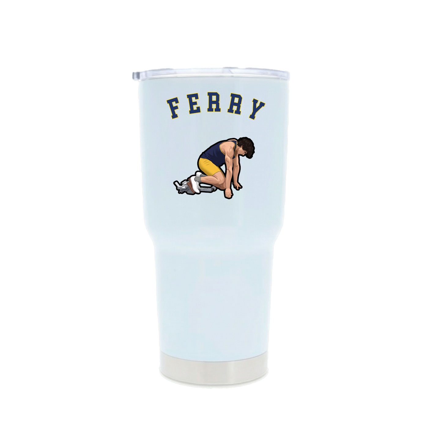 30oz Stainless Steel Tumbler — Shirsey Arch in White