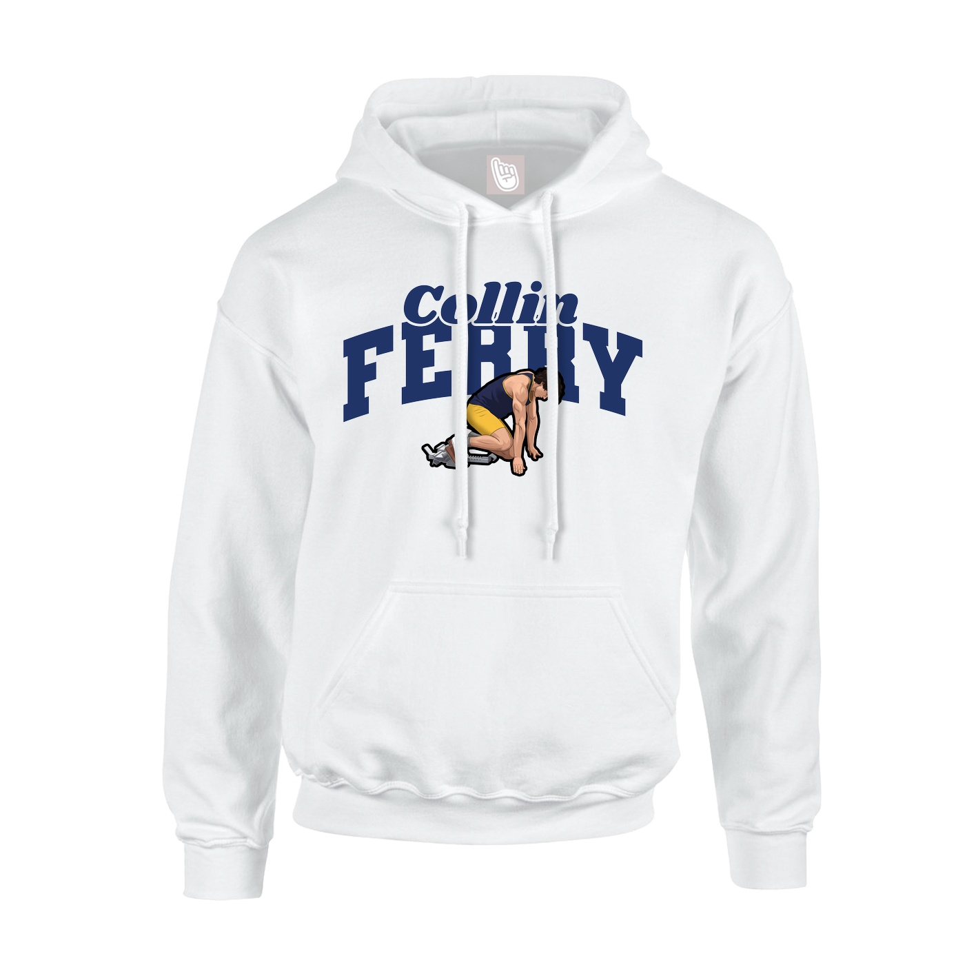 Hoodie — Signature Arch in White