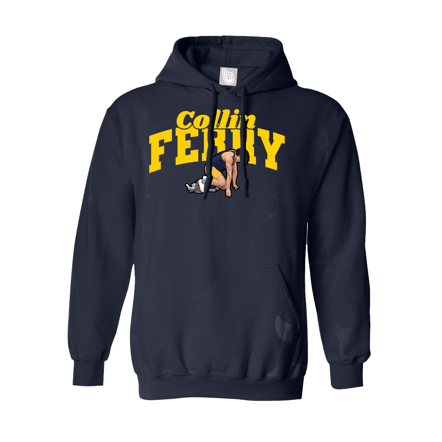 Youth Hoodie — Signature Arch in Navy